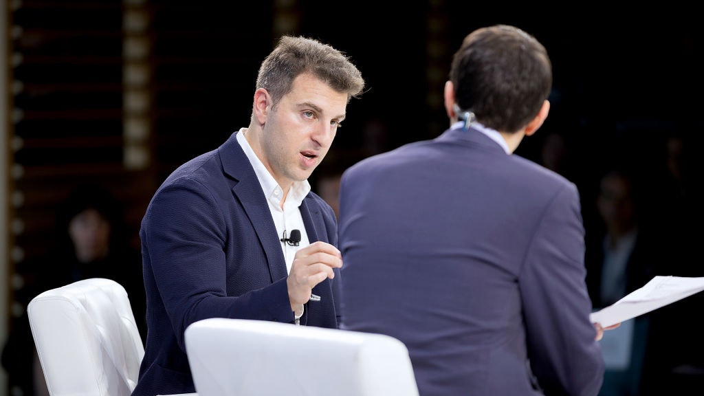 Airbnb CEO Brian Chesky in conversation with Dealbook CEO Andrew Ross Sorkin