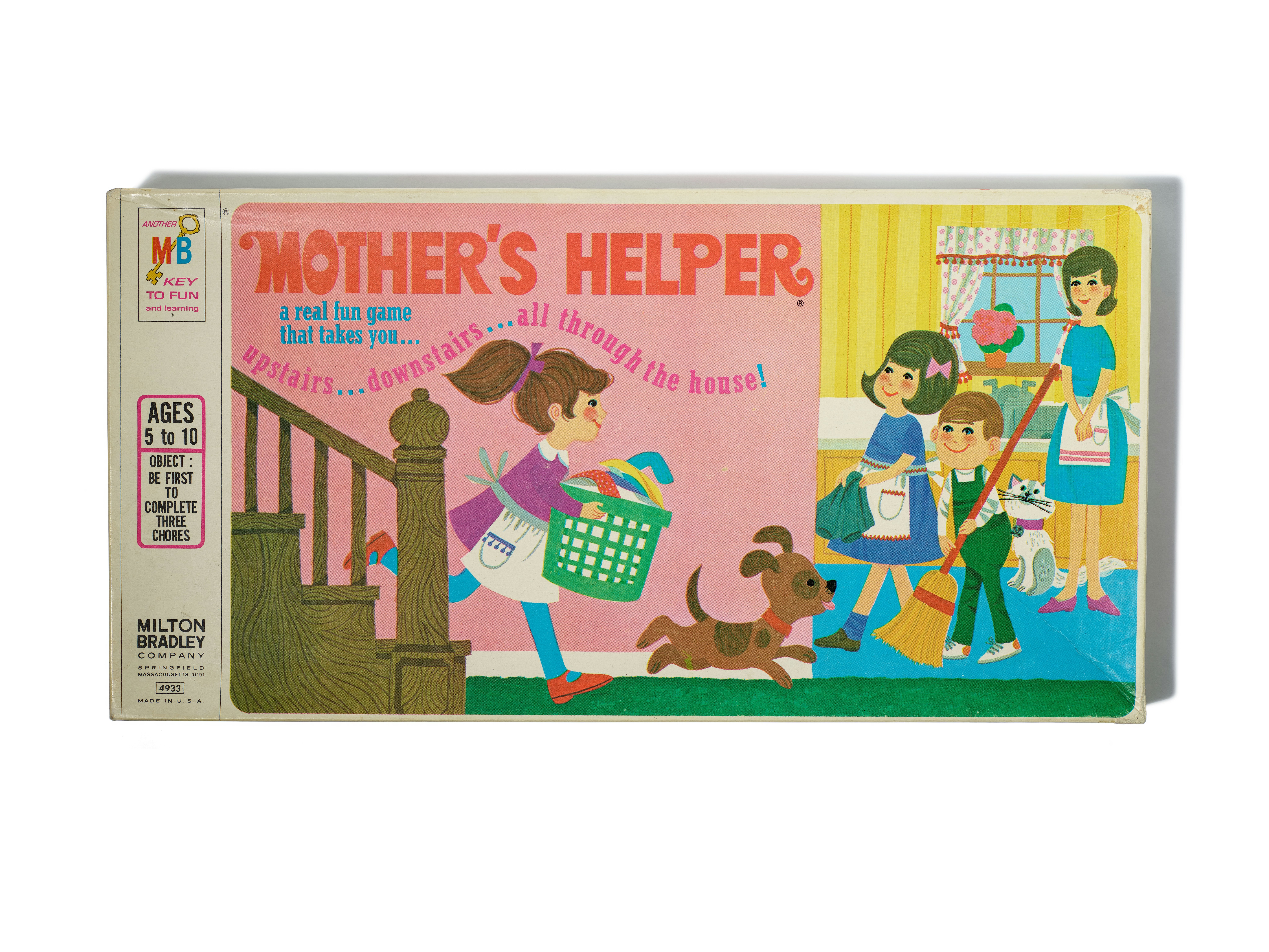An old Milton Bradley board game called Mother's Helper, part of the "All Work, No Pay" exhibit at the National Museum of American History in DC