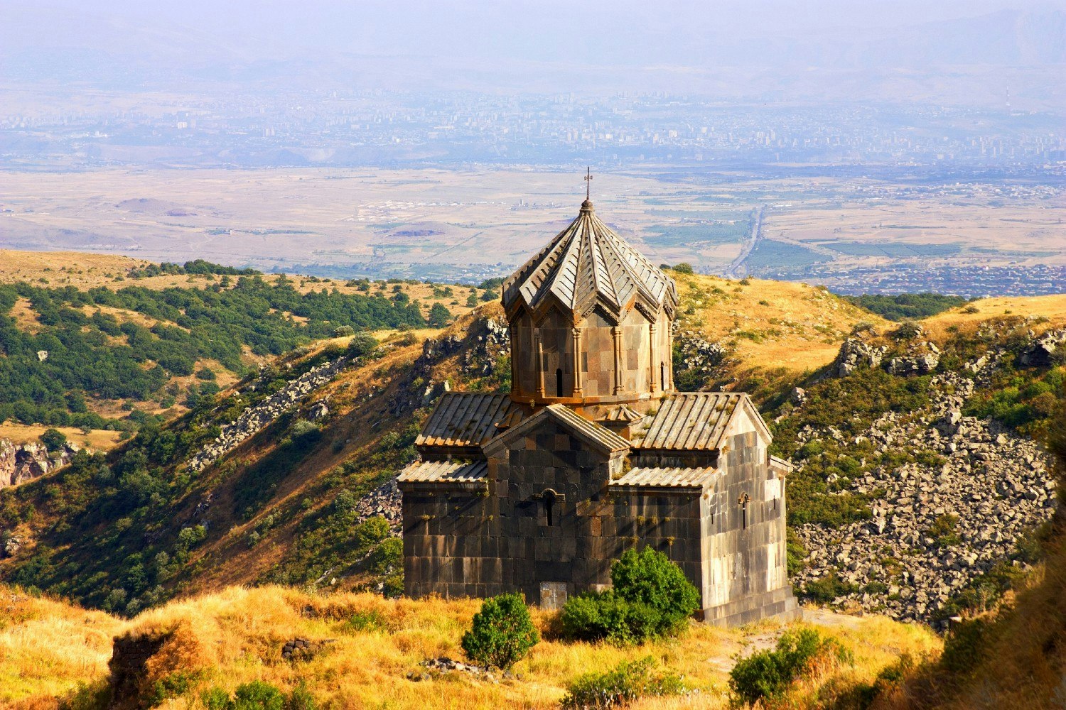 Vahramashen Church near Amberd fortress on the slopes of Mount Aragats in Armenia