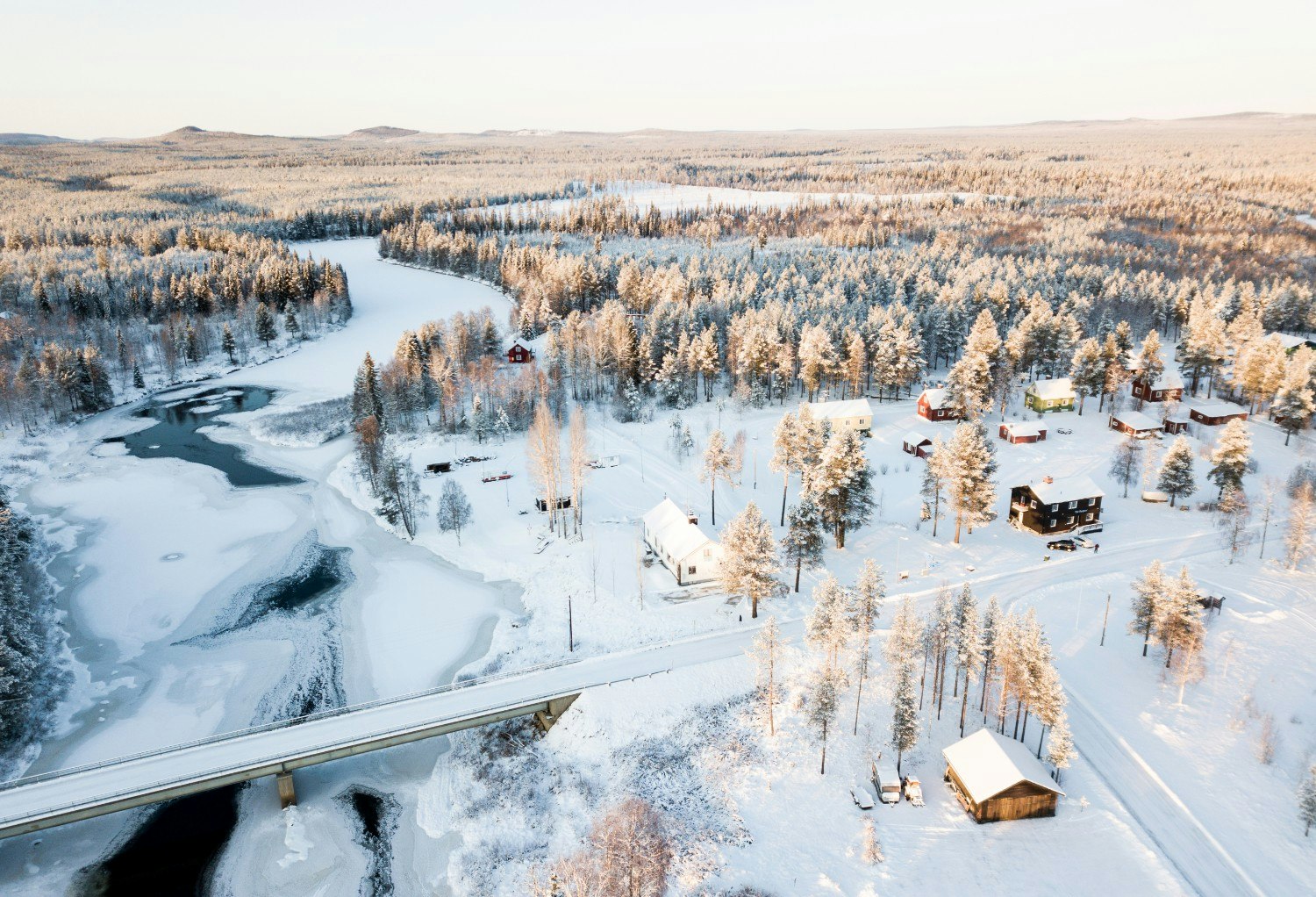 An aerial view of the Artic Landscape