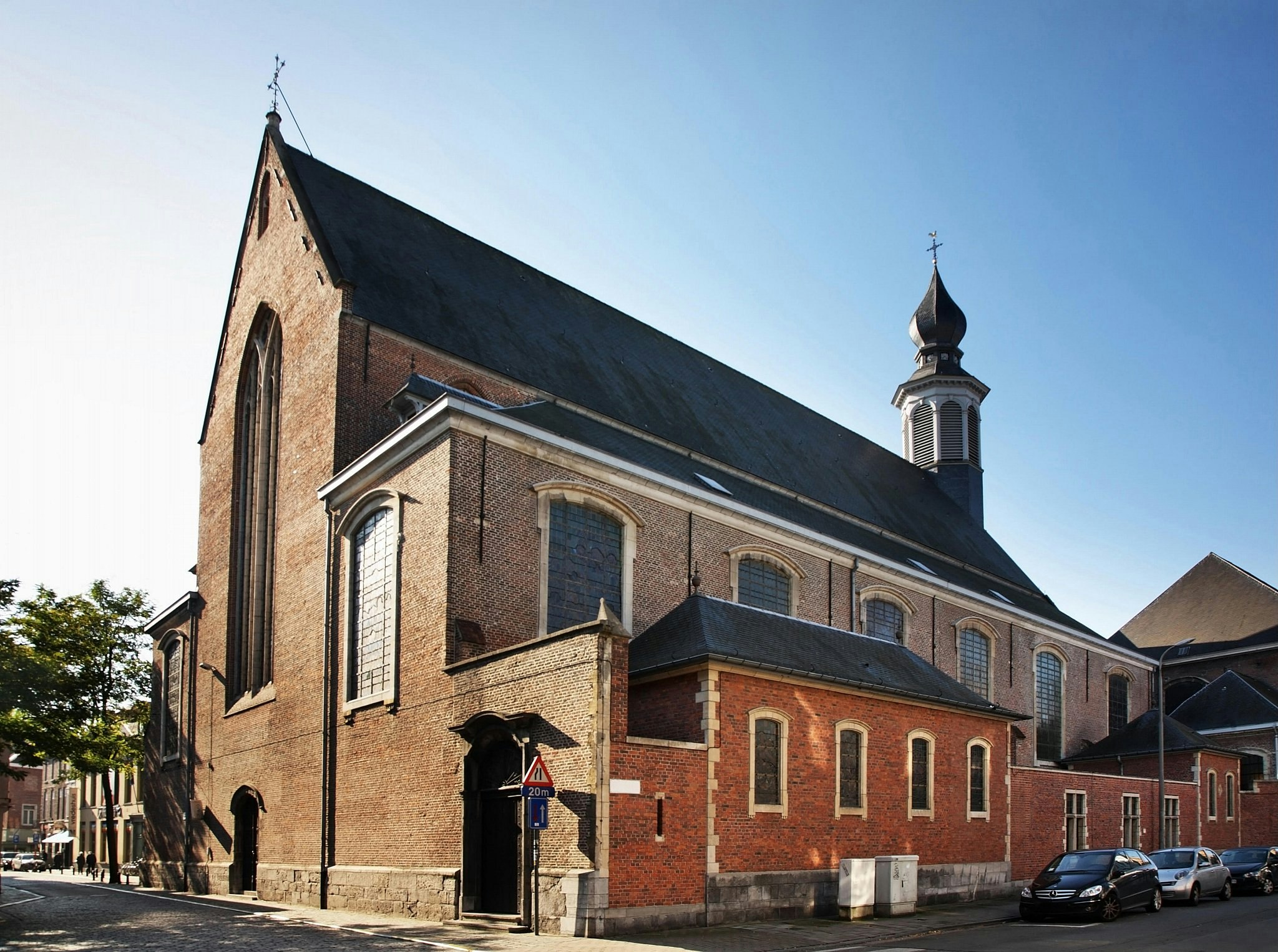 The red-brick exterior of the Augustinian Monastery in Ghent.