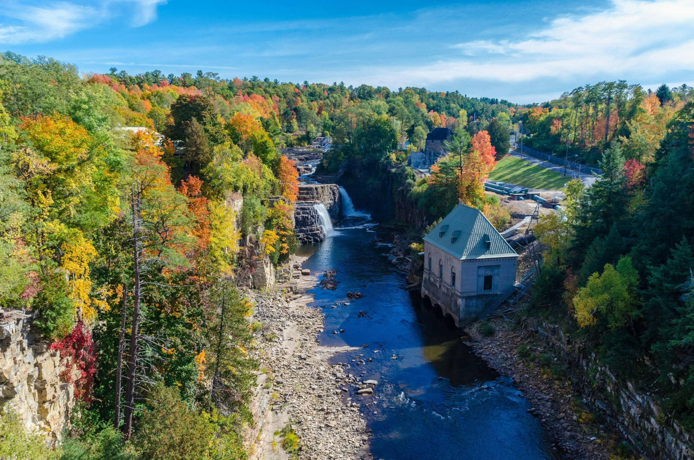 Ausable Chasm, known as the Little Grand Canyon of East, in Keeseville, New York.