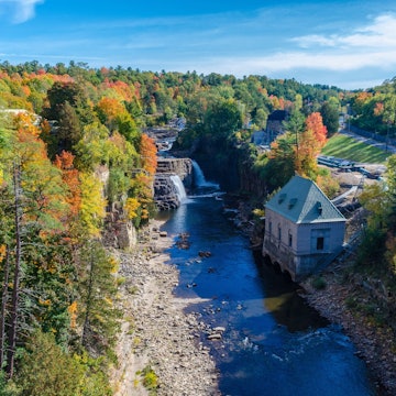 Ausable Chasm, known as the Little Grand Canyon of East, in Keeseville, New York.