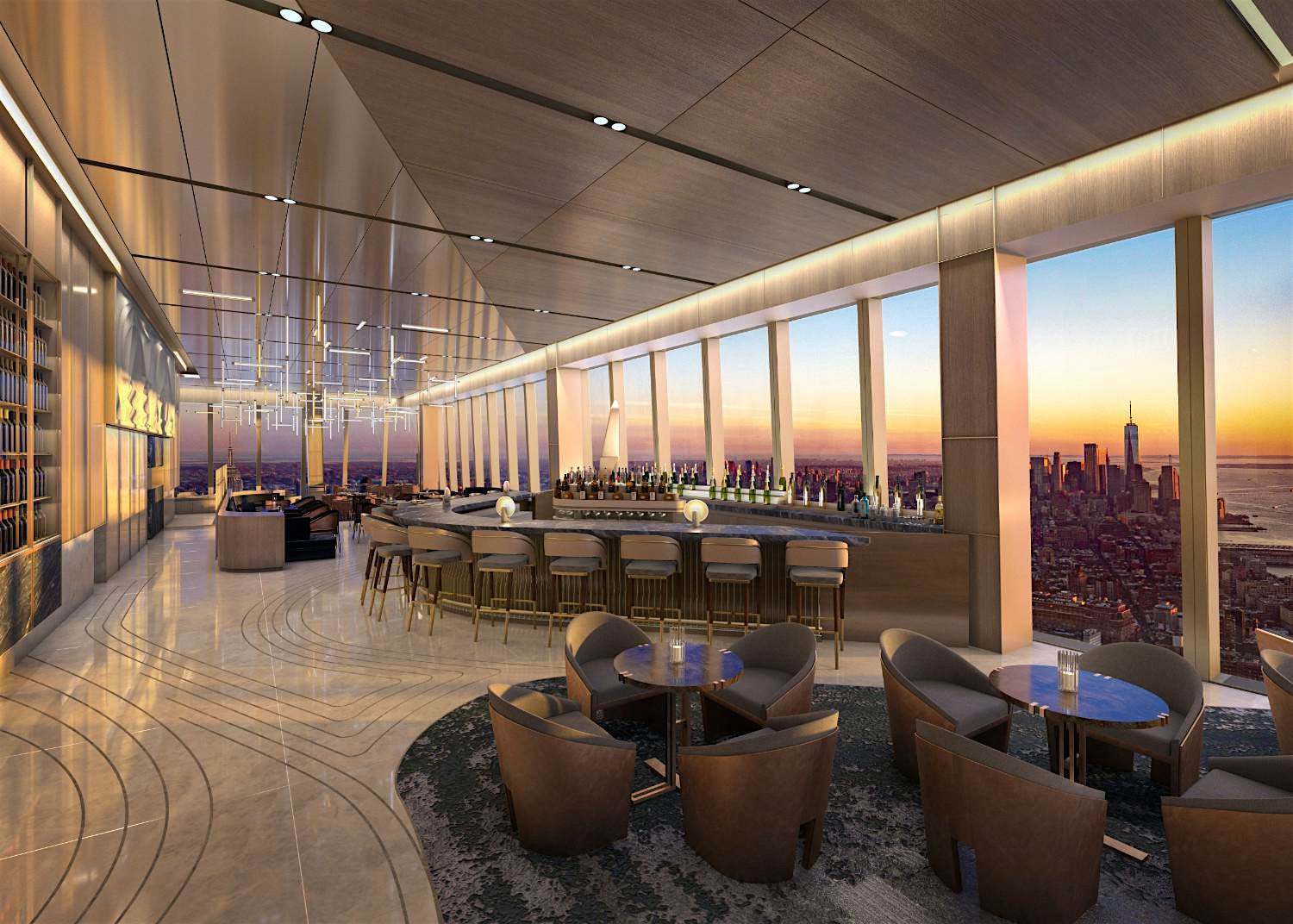 Este restaurante no 101º andar terá vistas deslumbrantes da cidade de Nova York