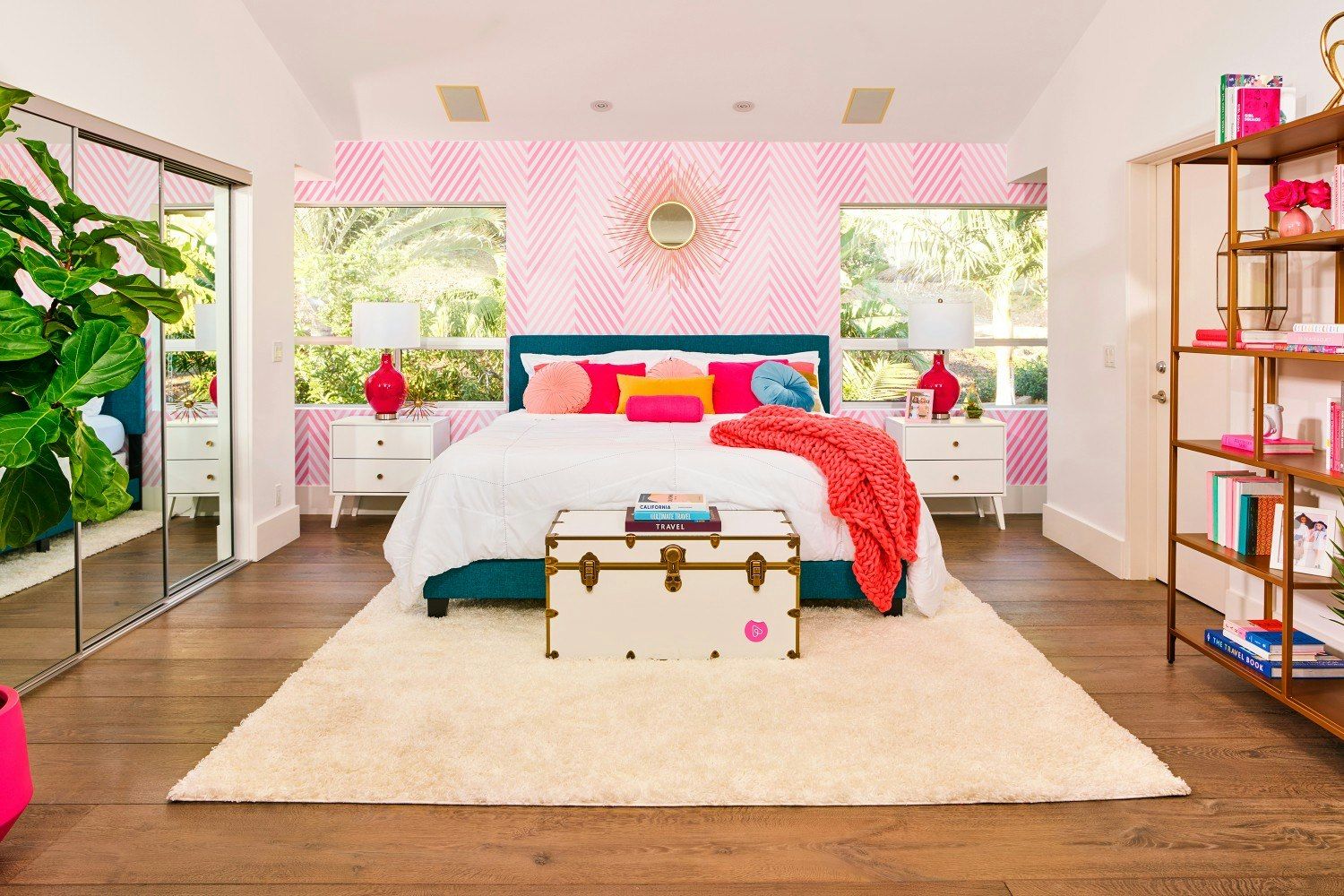 Barbie's bedroom in the Barbie Malibu Dreamhouse