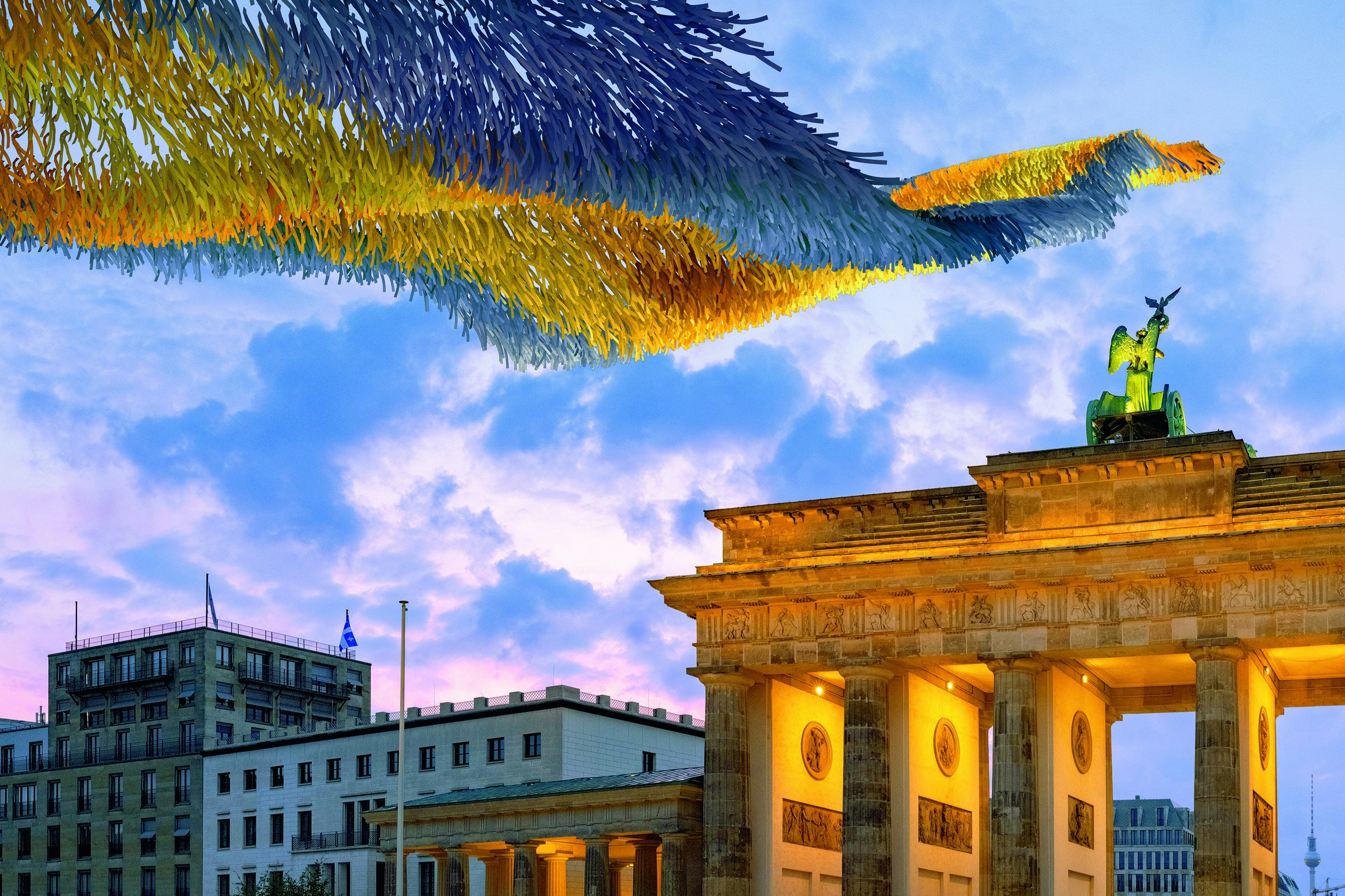 The art installation in front of Brandenburg Gate