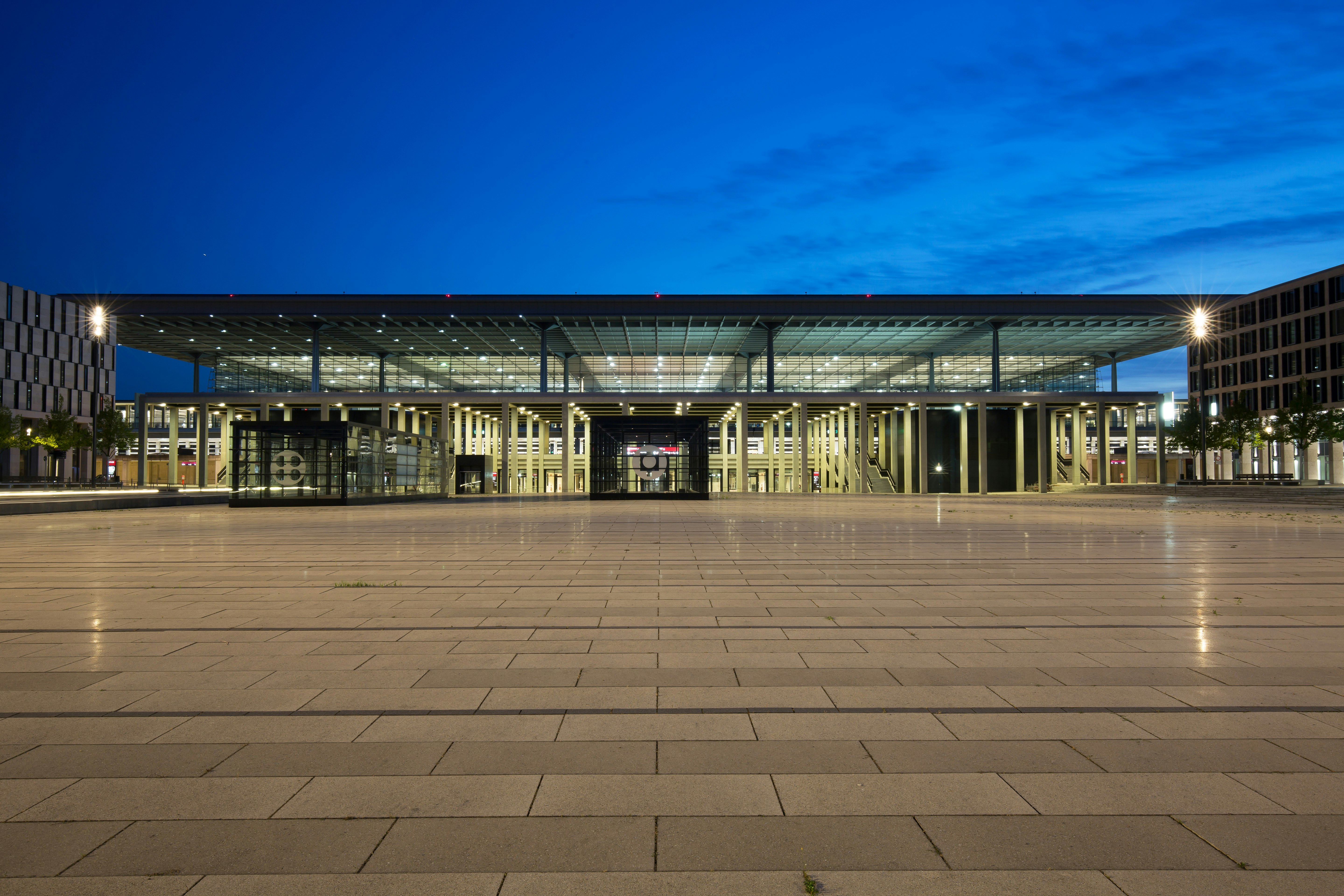 he terminal of Berlin Brandenburg Airport 'Willy Brandt'. It is the international commercial airport, located on the southern outskirts of Berlin in Schönefeld.