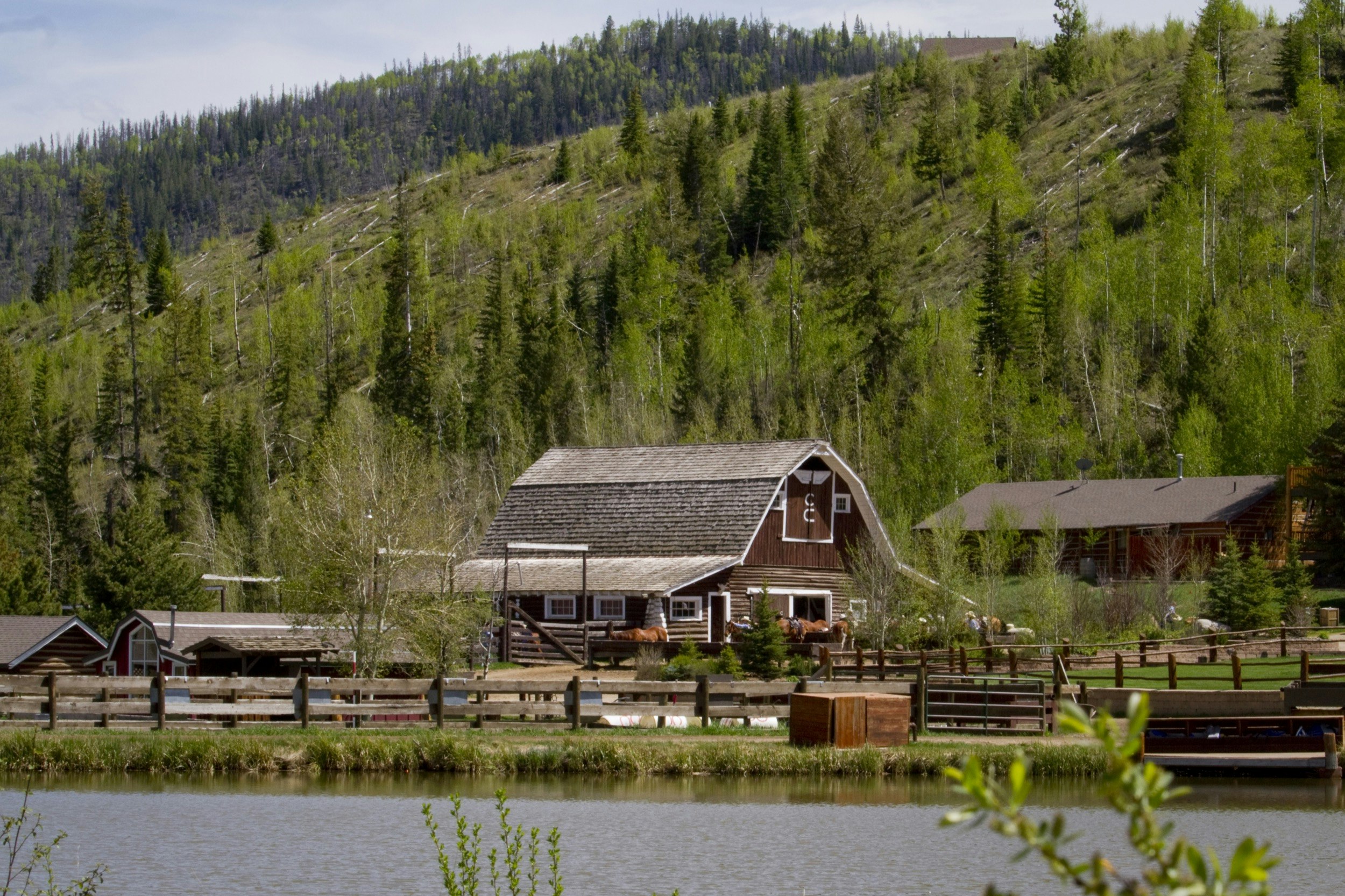 The Barn at C Lazy U ranch has is surrounded by tack and other equestrian gear and nestled in the mountains of Colorado