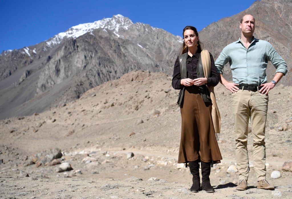 William and Catherine visit the Chiatibo glacier in the Hindu Kush mountain range 