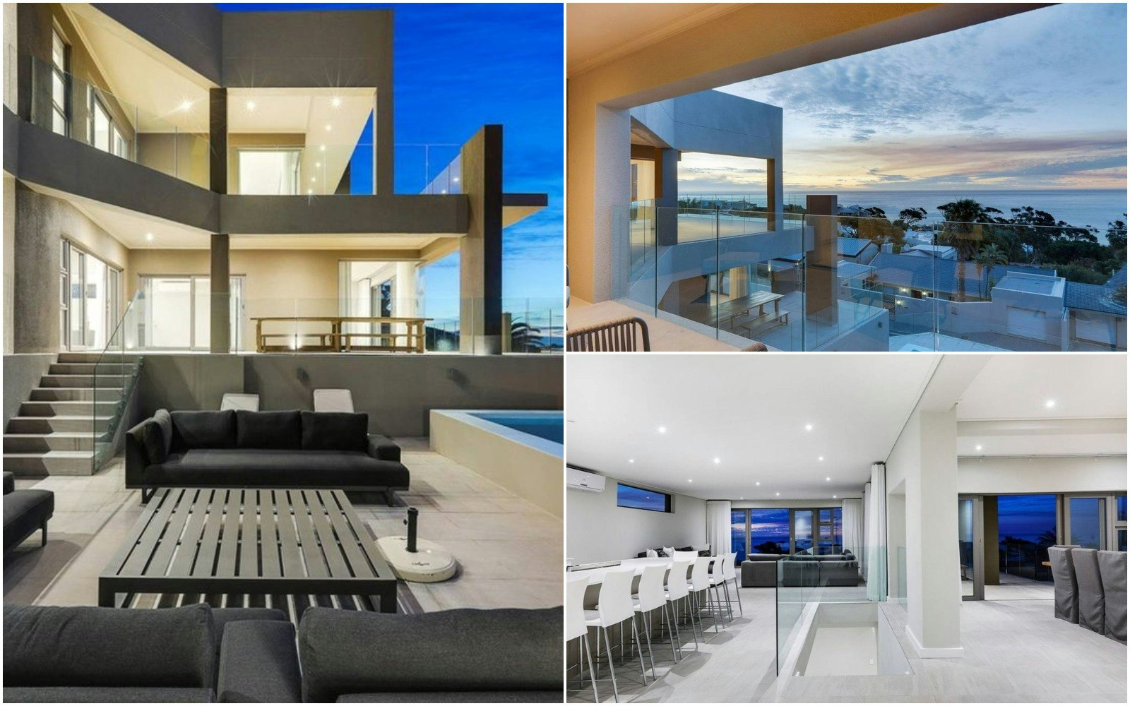 Collage of a Cape Town villa with a swimming pool