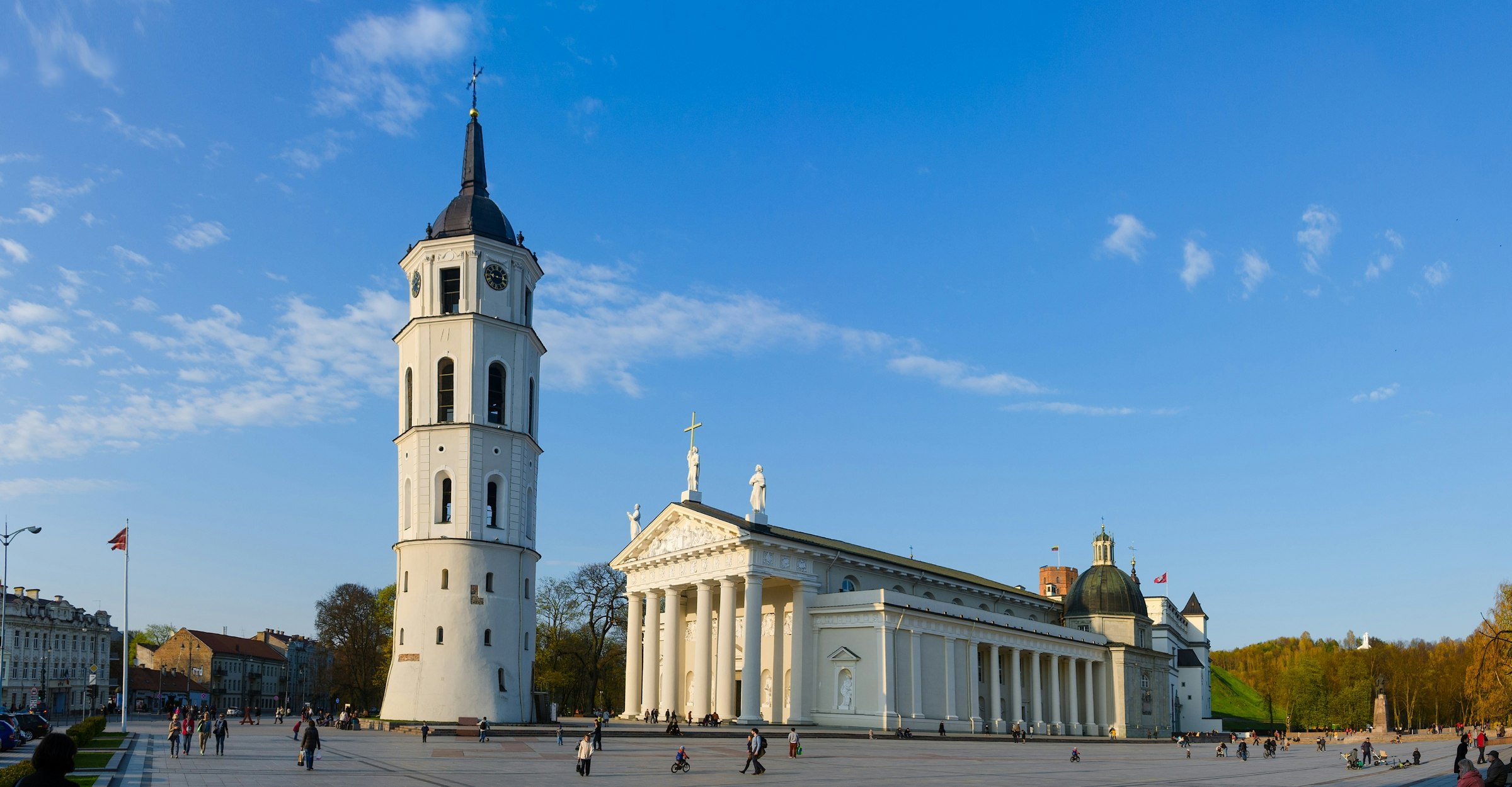 Cathedral Square in Vilnius, Lithuania. 