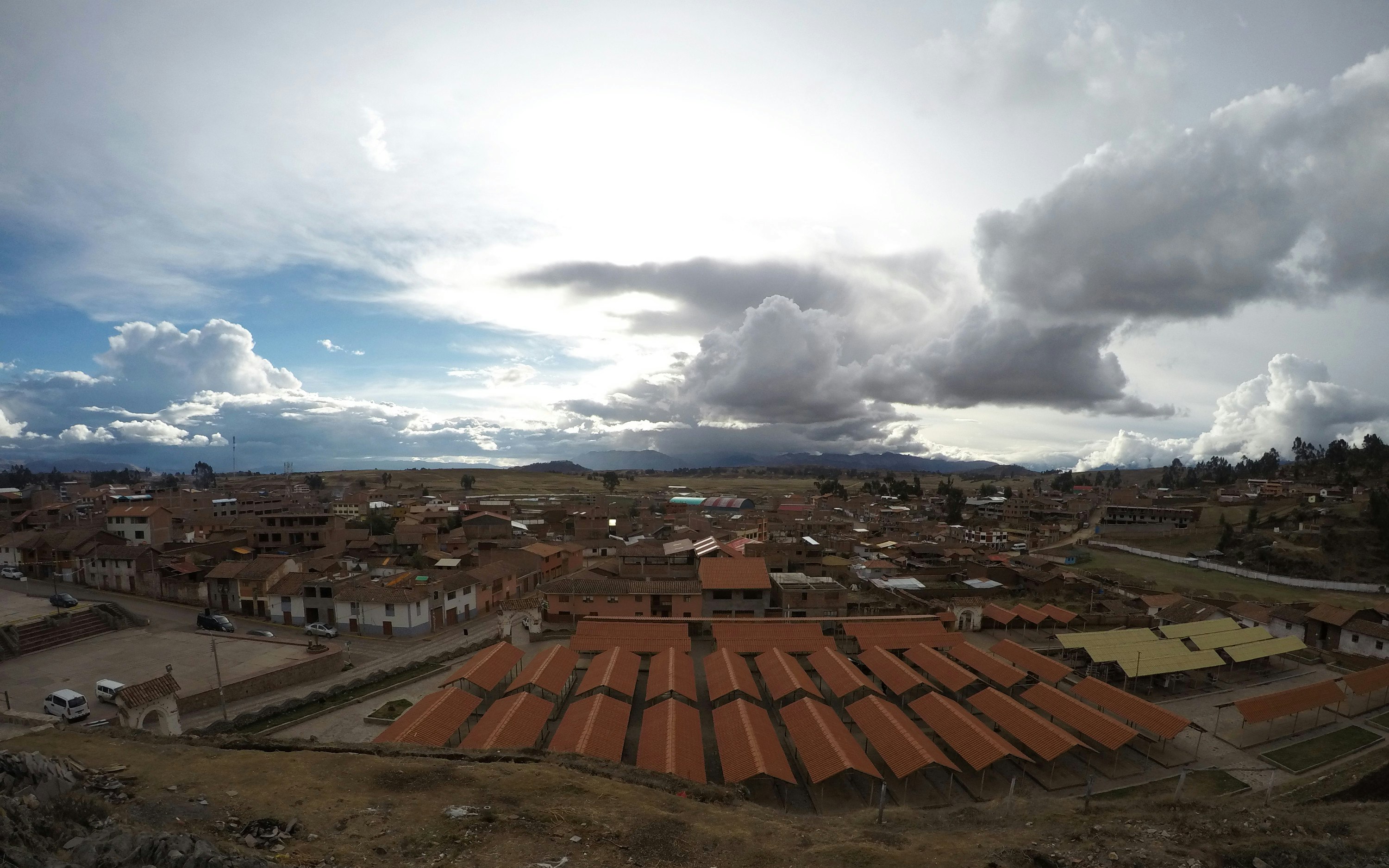 A view of Chinchero from red rooftops