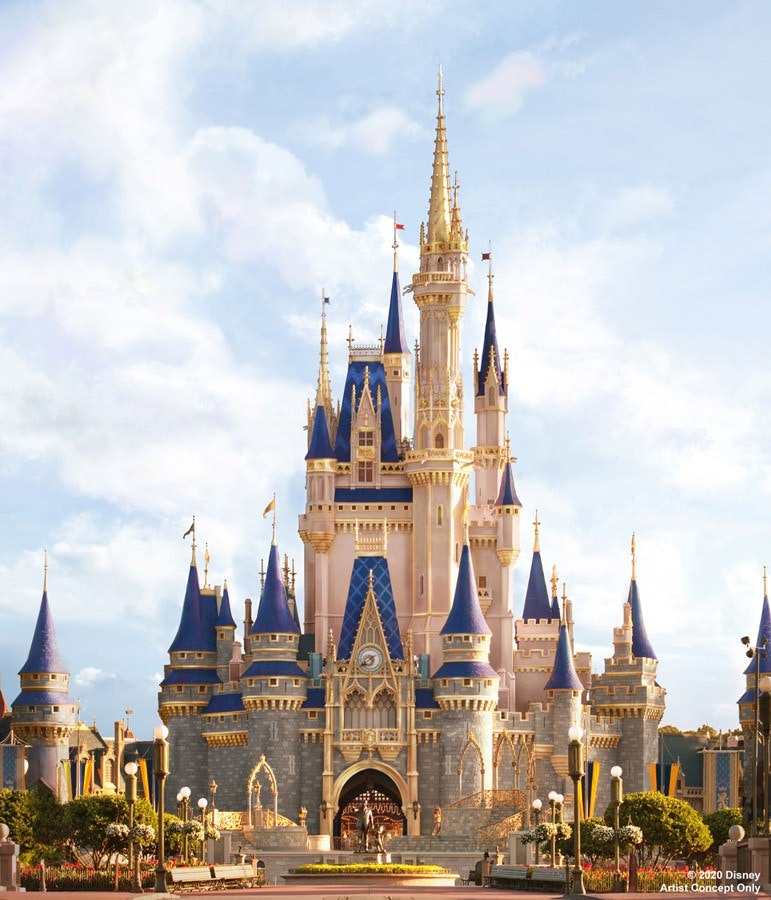 A concept image of Cinderella Castle in Disney World