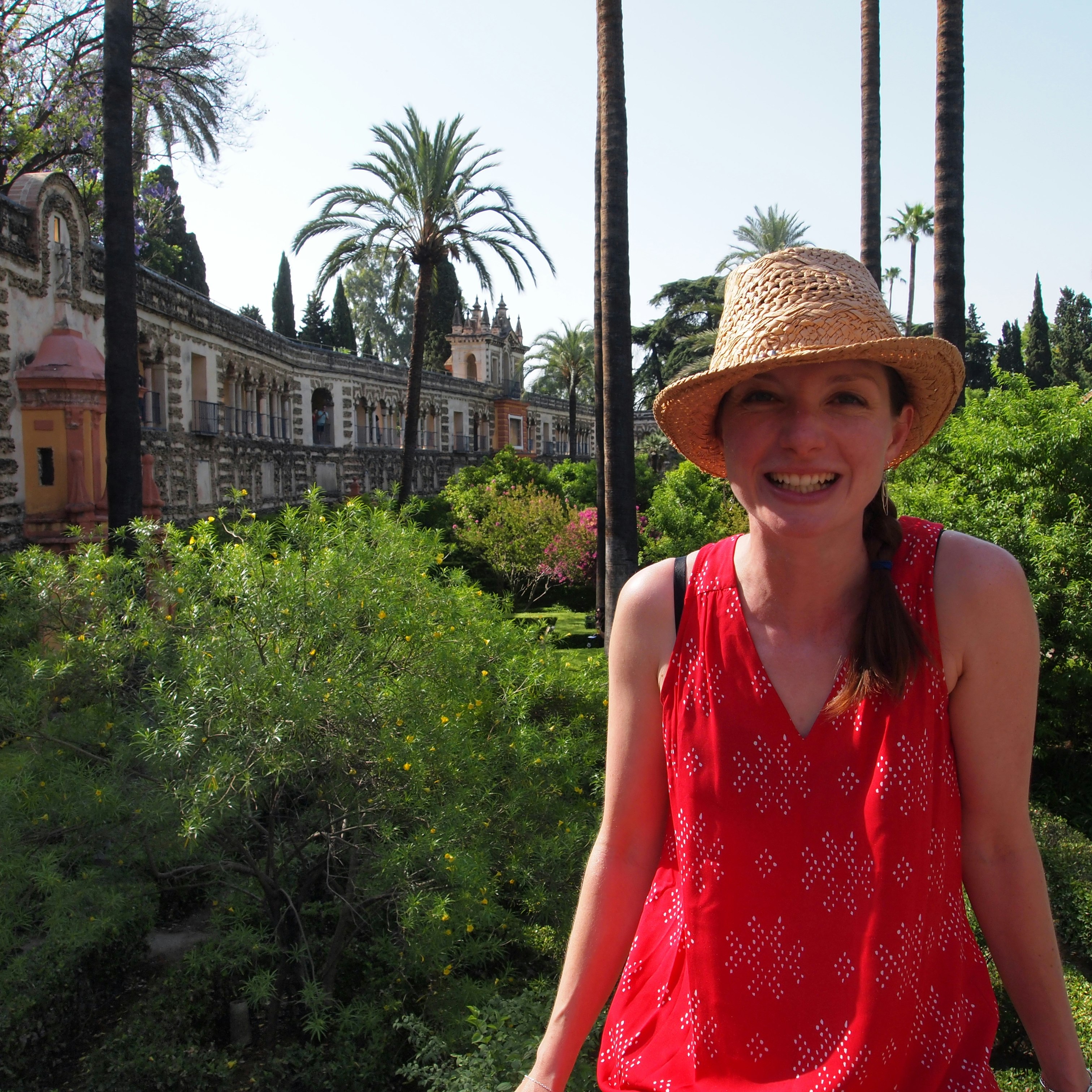 Claire Naylor on a trip to  Real Alcázar in Seville.