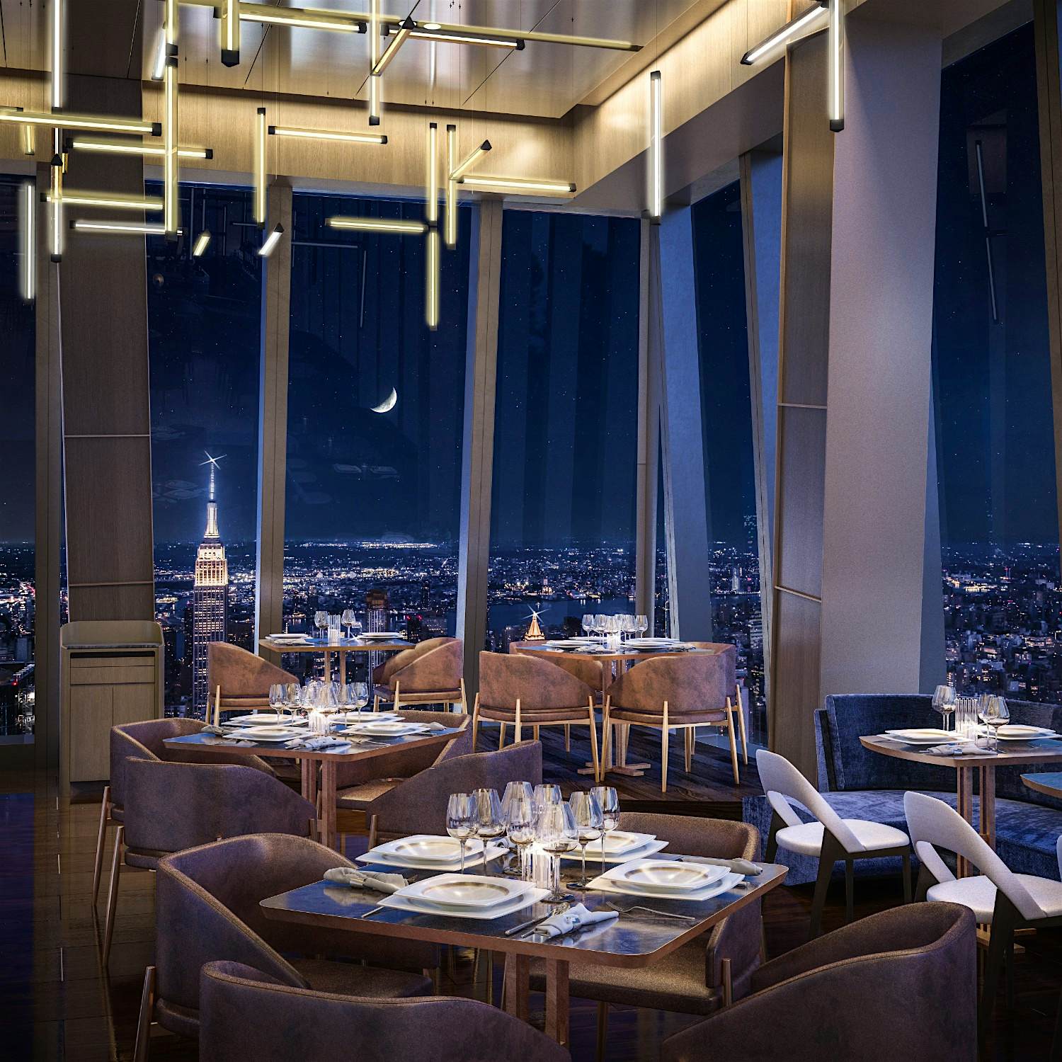 Este restaurante no 101º andar terá vistas deslumbrantes da cidade de Nova York
