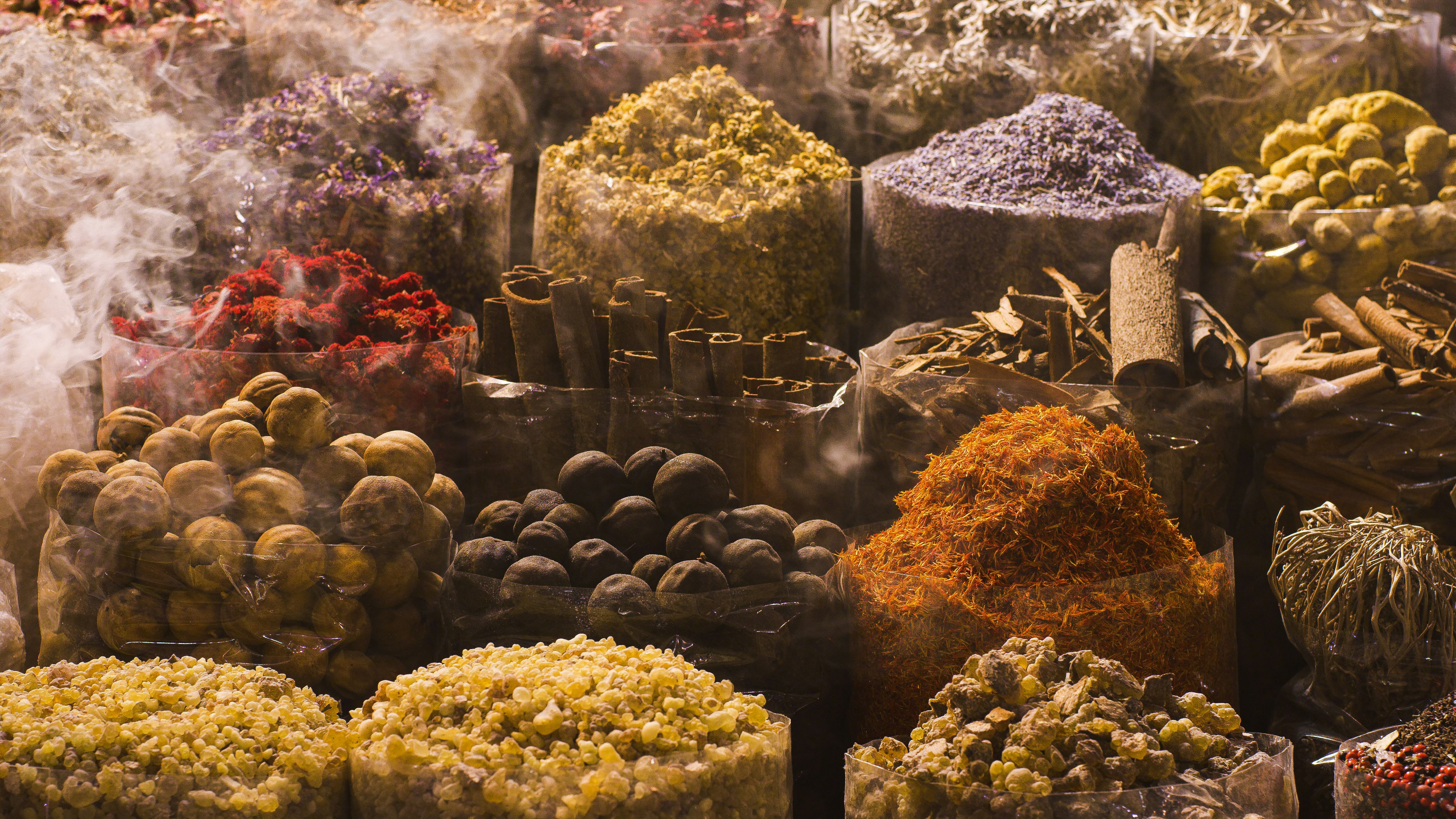 Piles of spices in Dubai