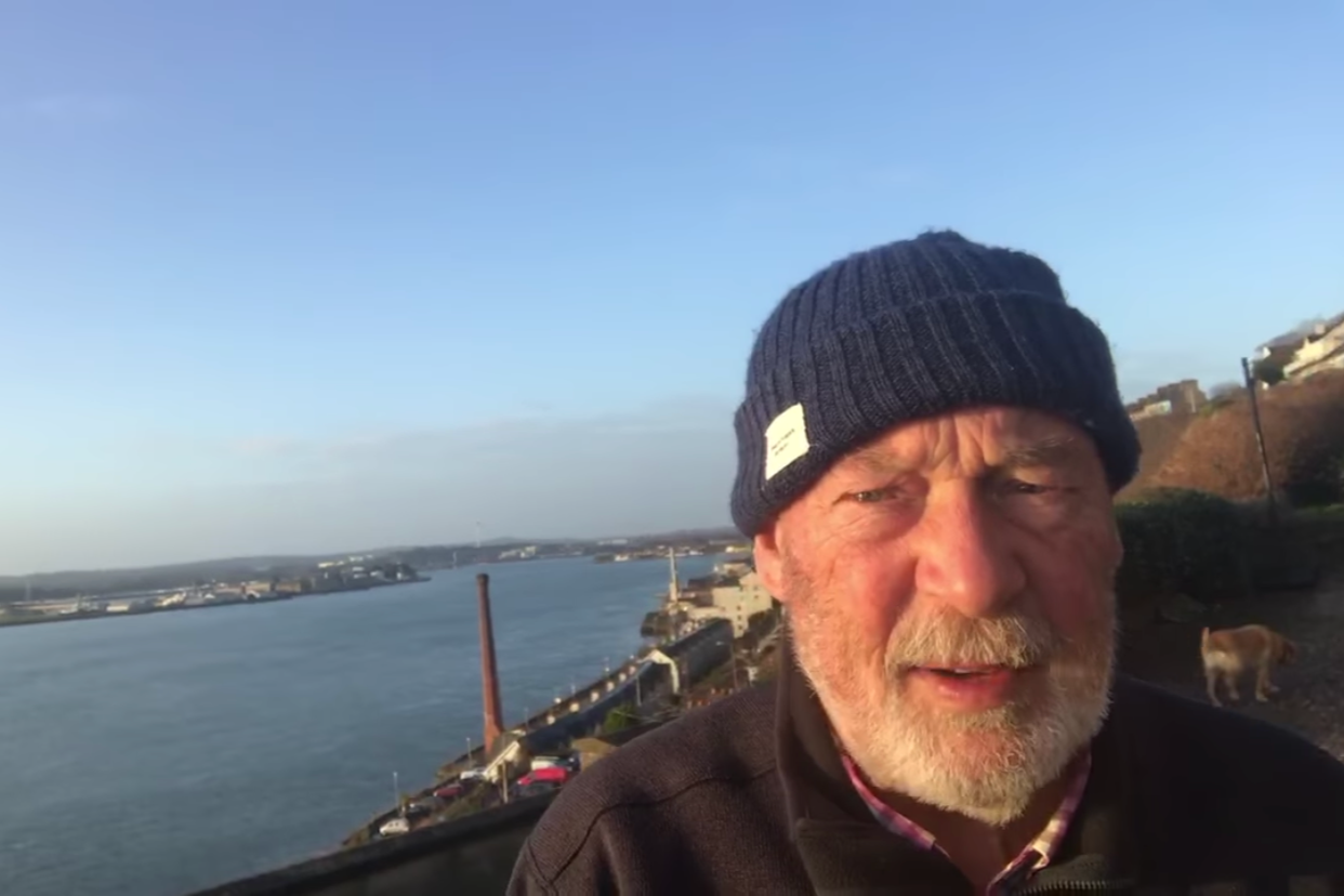 Eddie English standing at the harbour in Cobh