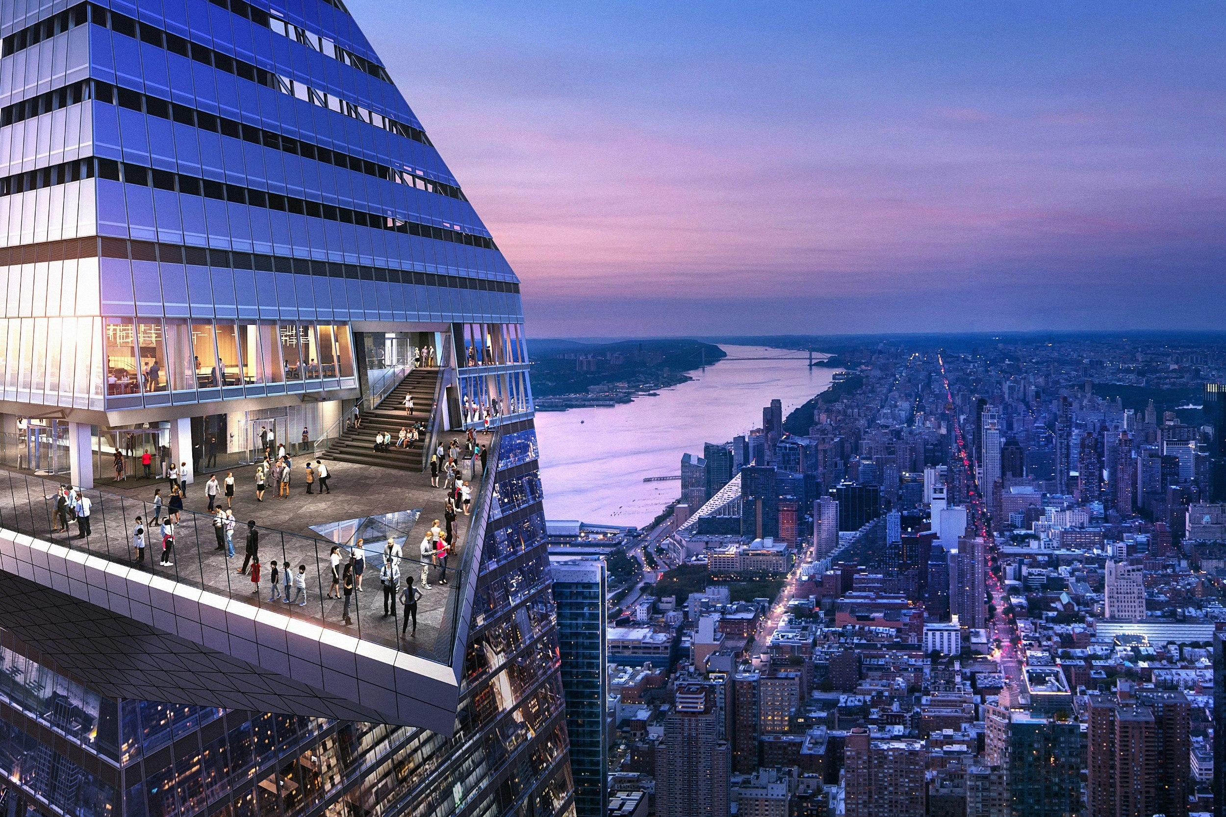 A rendering of the Edge observation desk in New York City