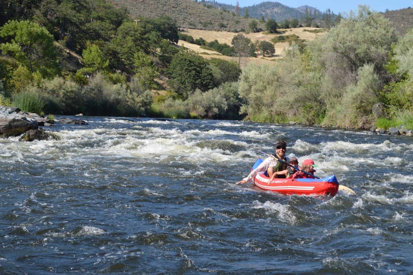 A kayaker experiencing the Lower Klamath in Ashland, Oregon