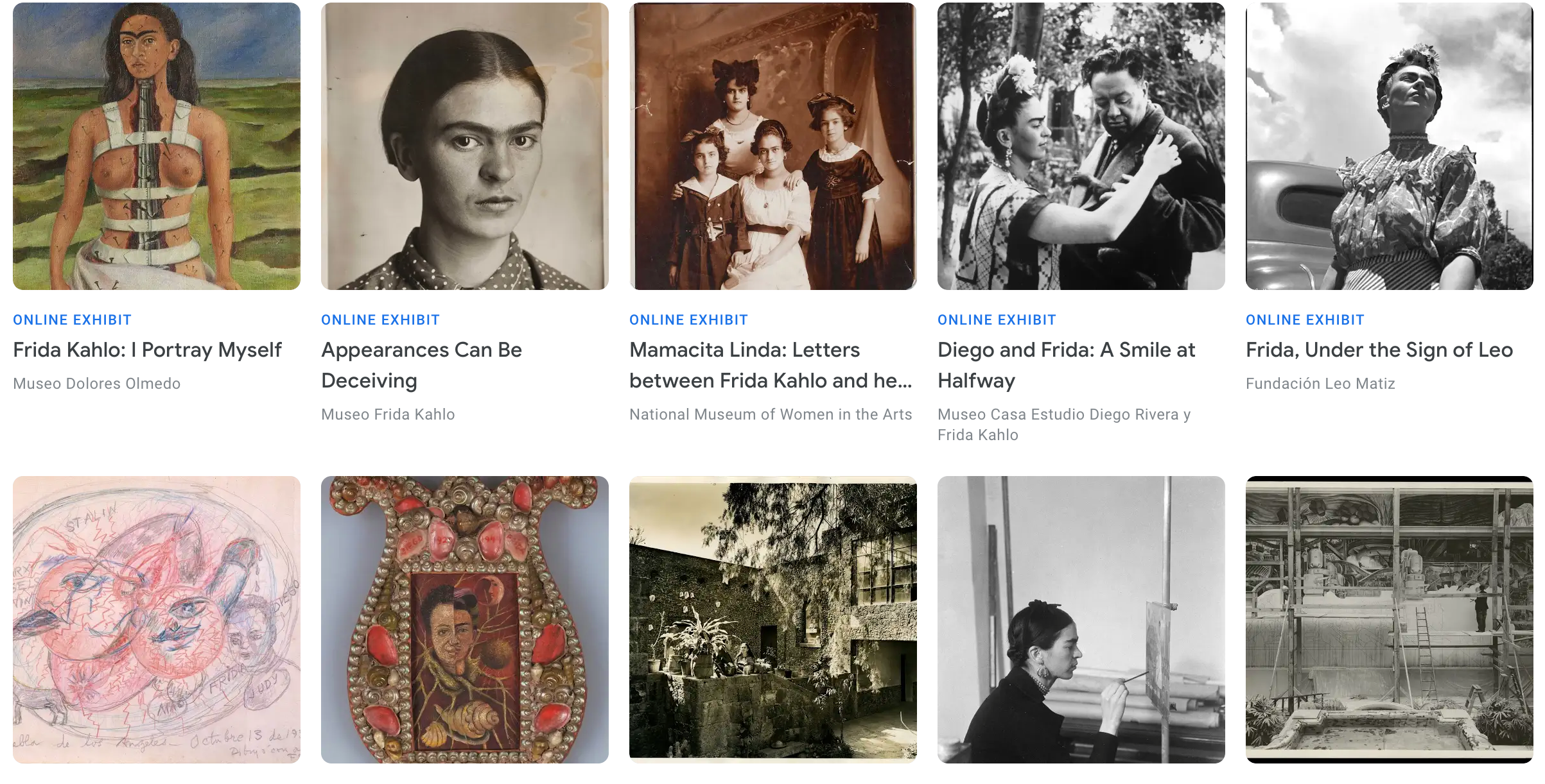An online Frida Kahlo exhibit
