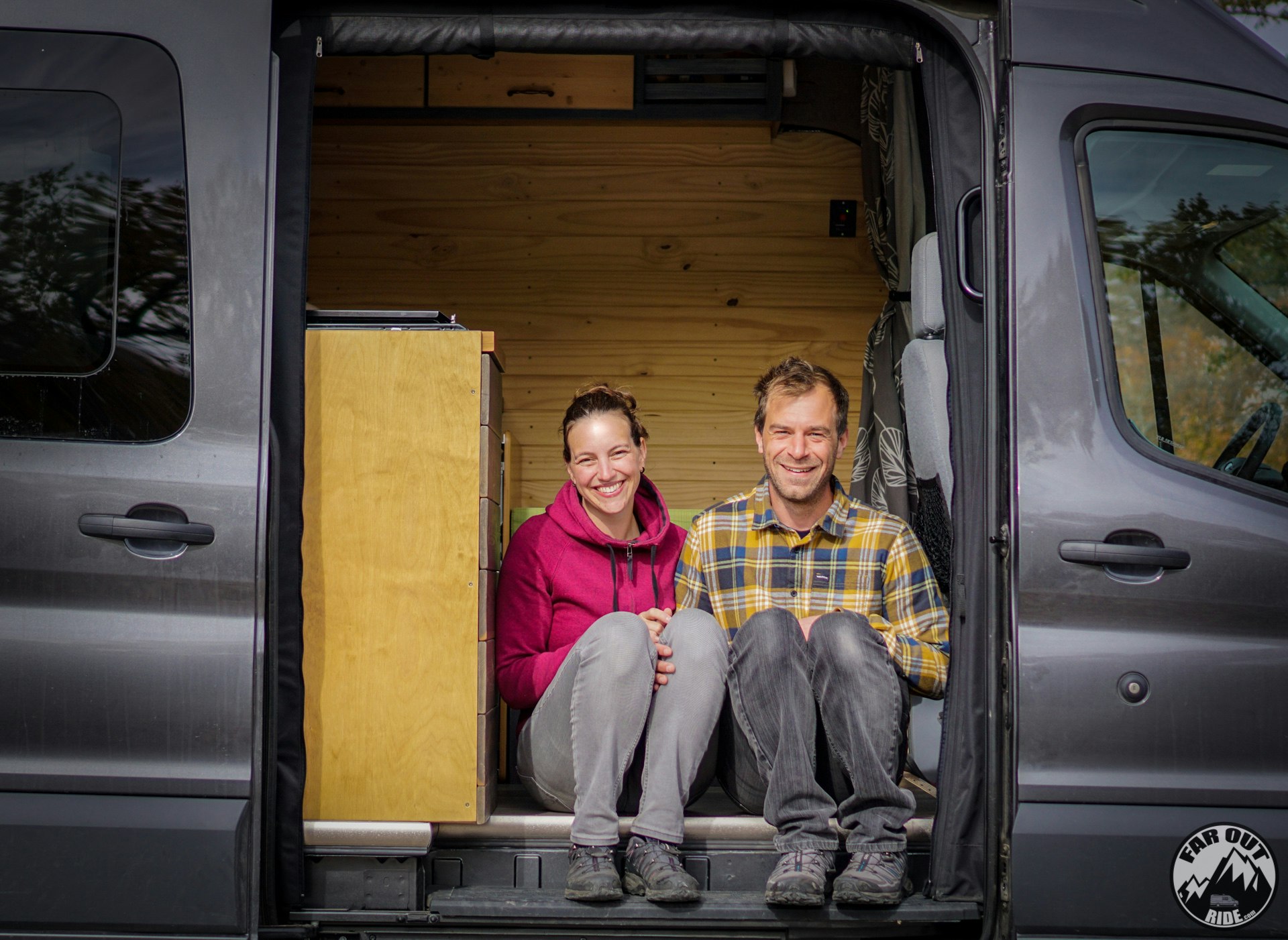 Isabelle and Antoine in their converted van