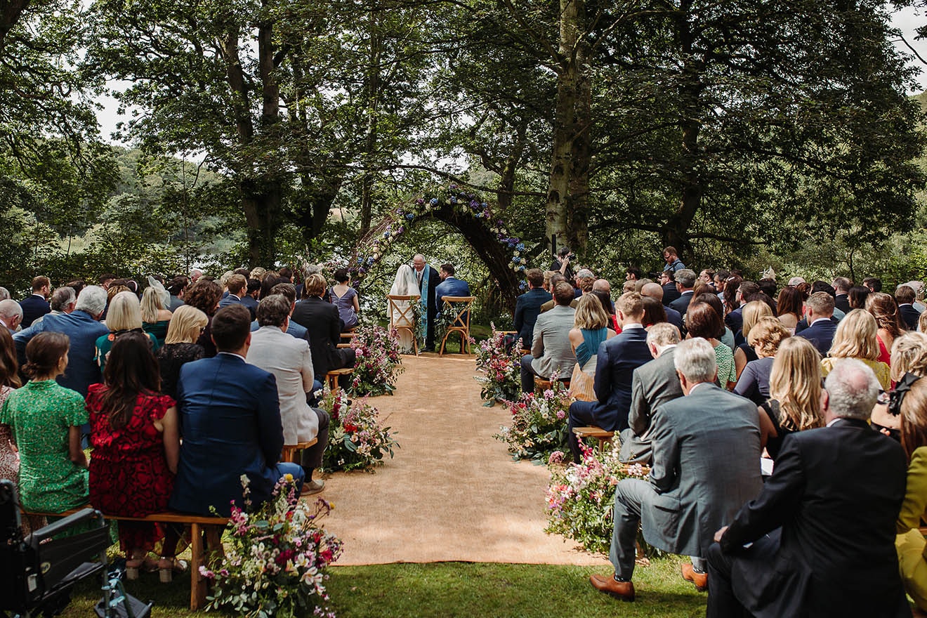 An outdoor wedding in Finnebrogue Woods, County Down