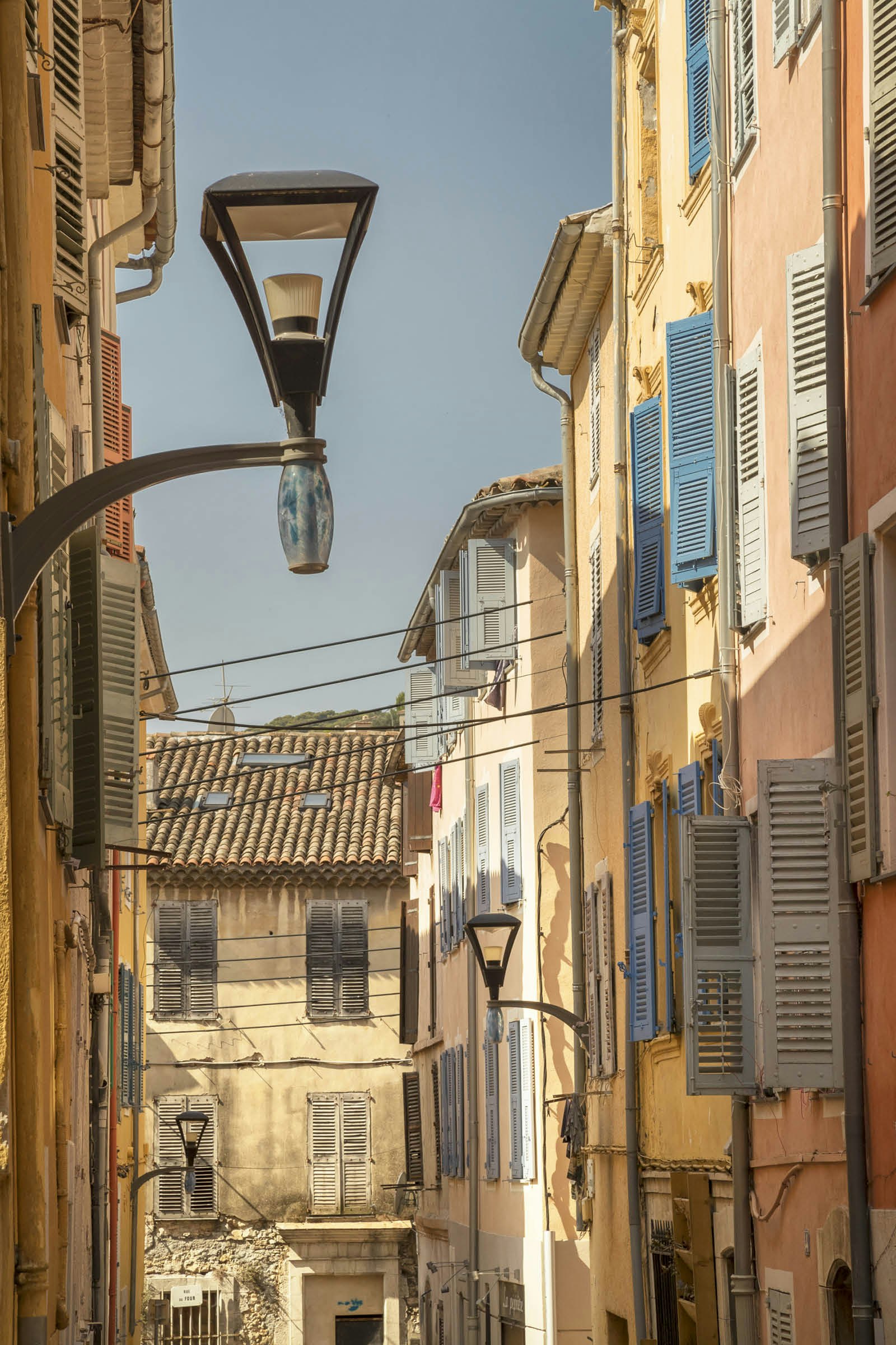 A bright day on a backstreet in the Côte d'Azur town of Vallauris