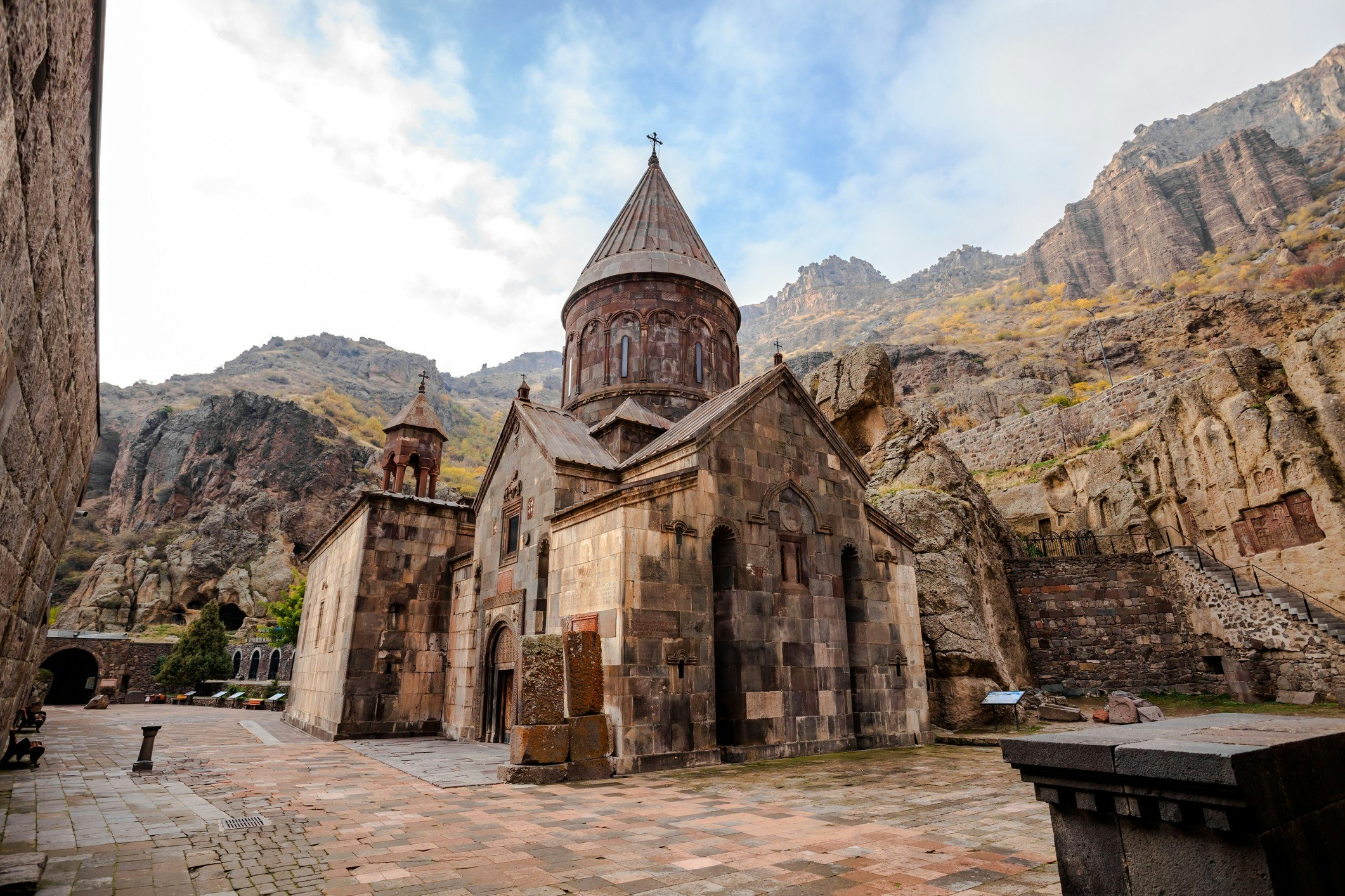 A view of Geghard monastery located in Armenia 