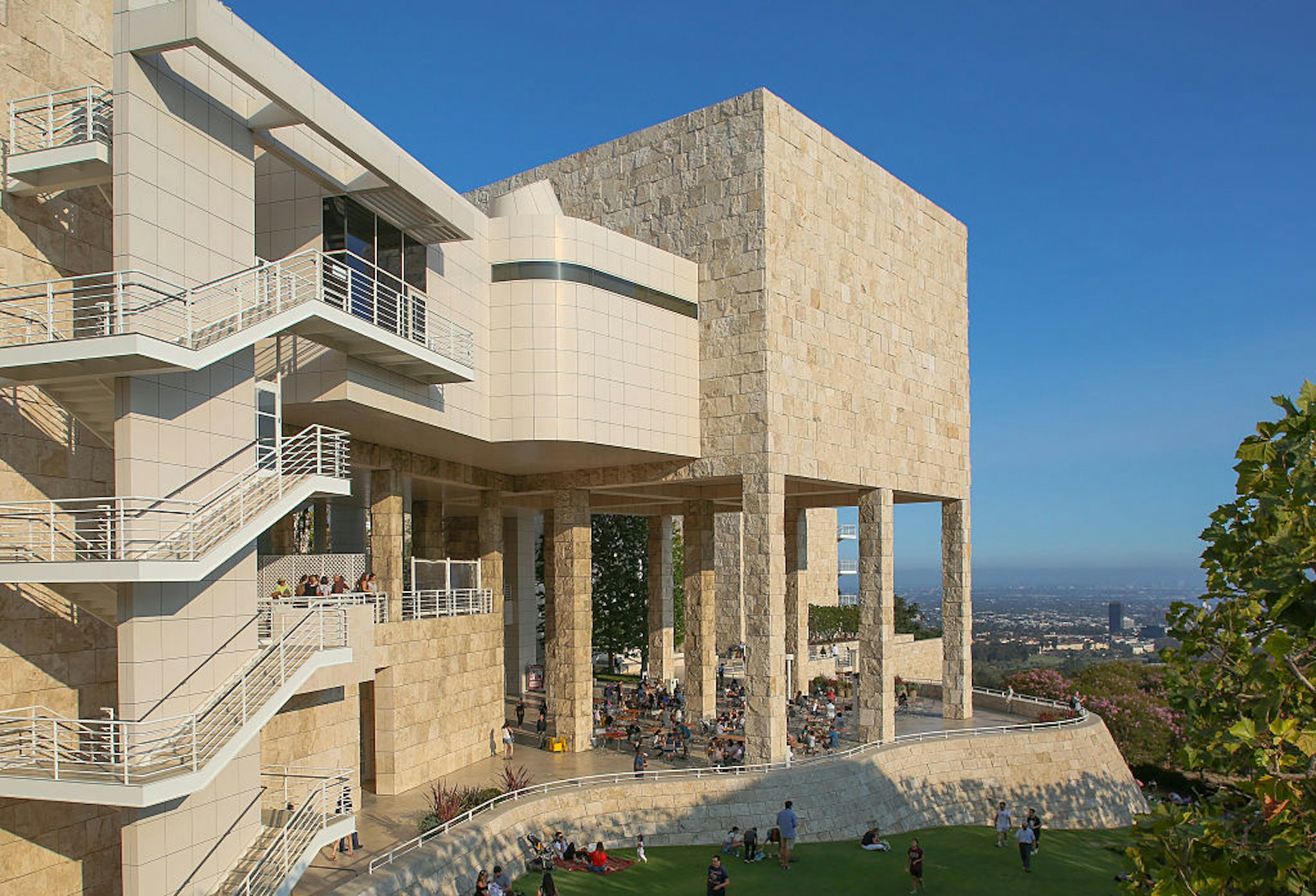Getty Center's exterior on a sunny day