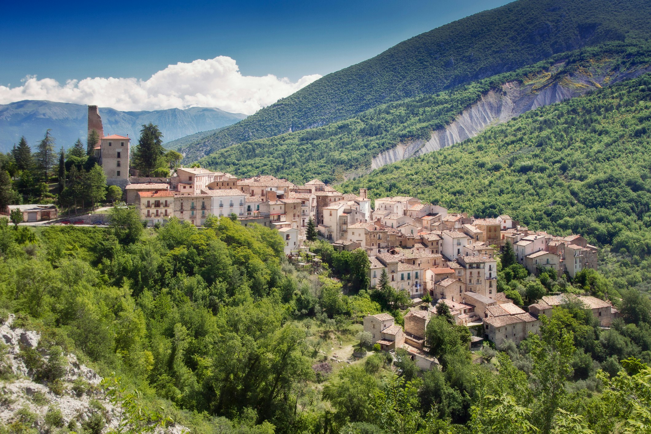 Historic mountain town of Anversa degli Abruzzi