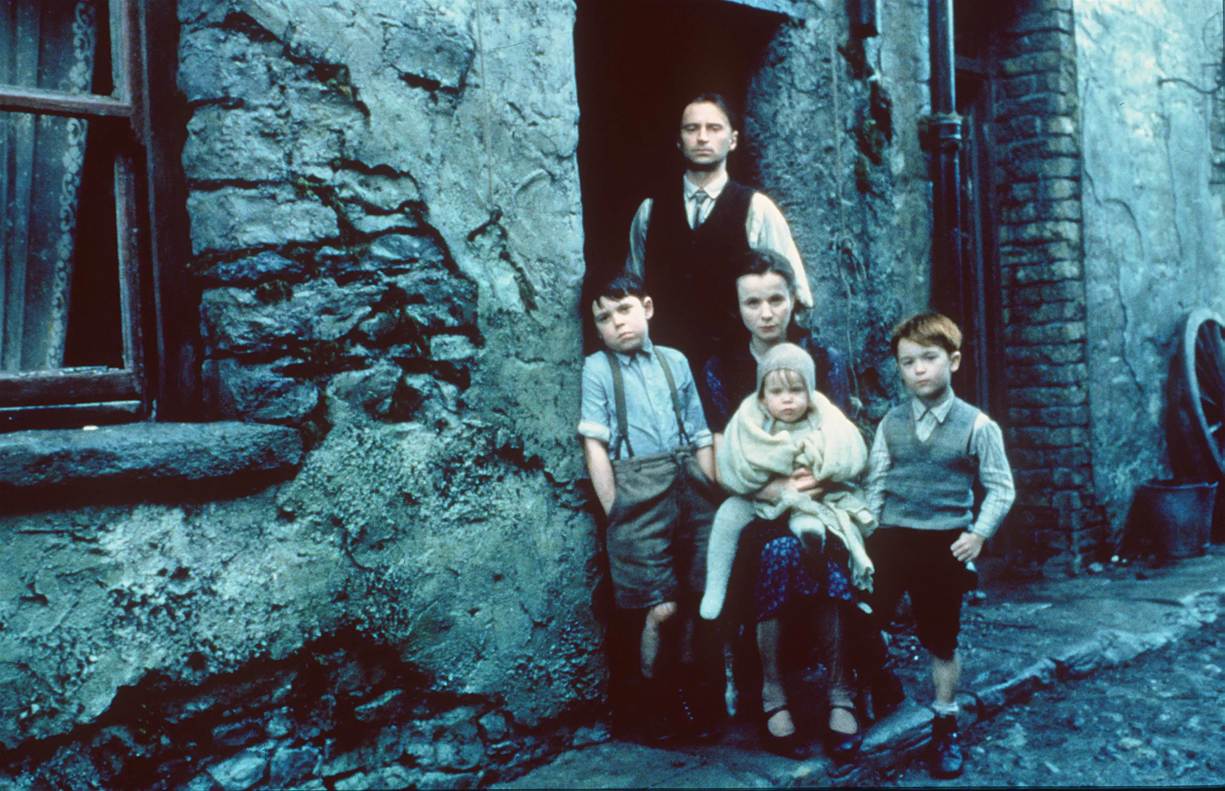 angelas-ashes.jpg A still from the 1999 film adaptation of "Angela's Ashes," showing the actors cast to play author Frank McCourt's family