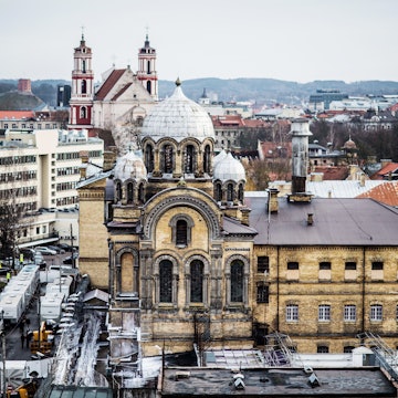 The former Lukiskes prison during Stranger Things season 4 filming