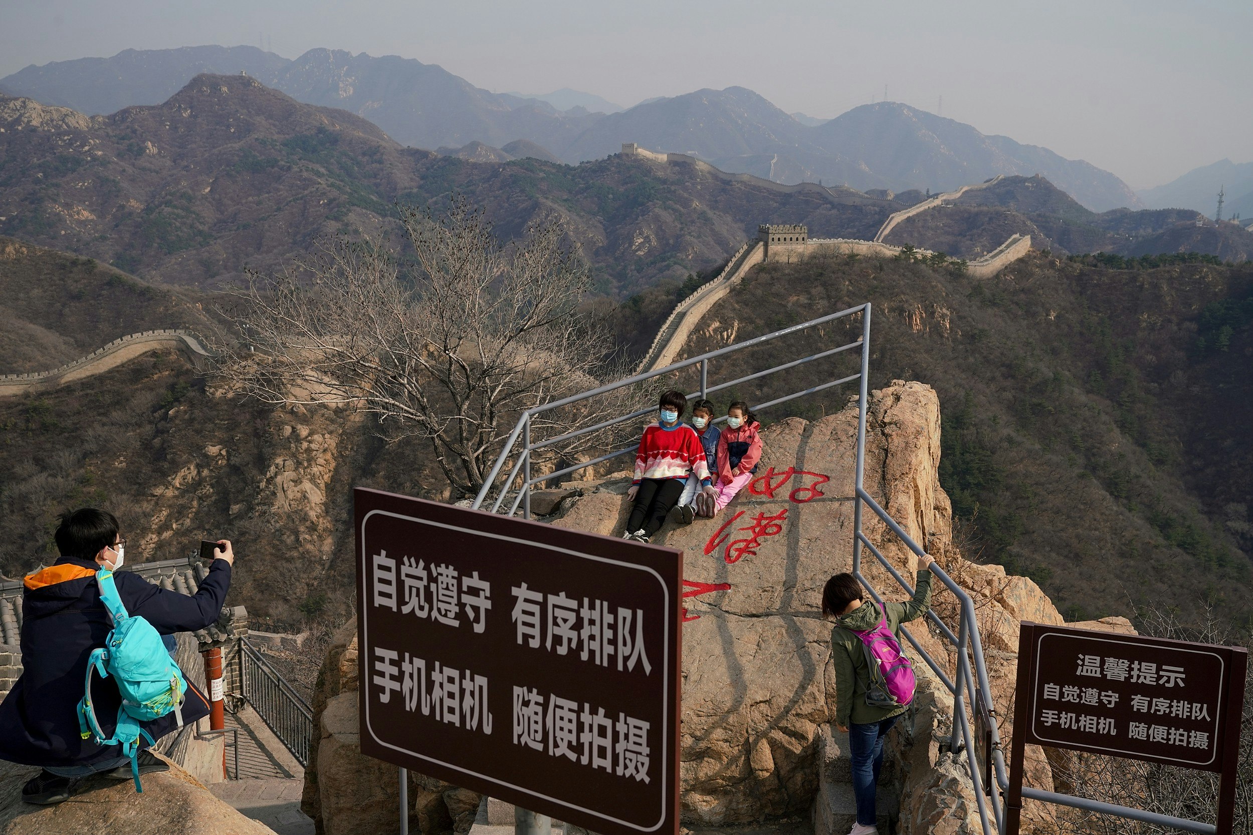 Visitors at the newly-opened Great Wall of China