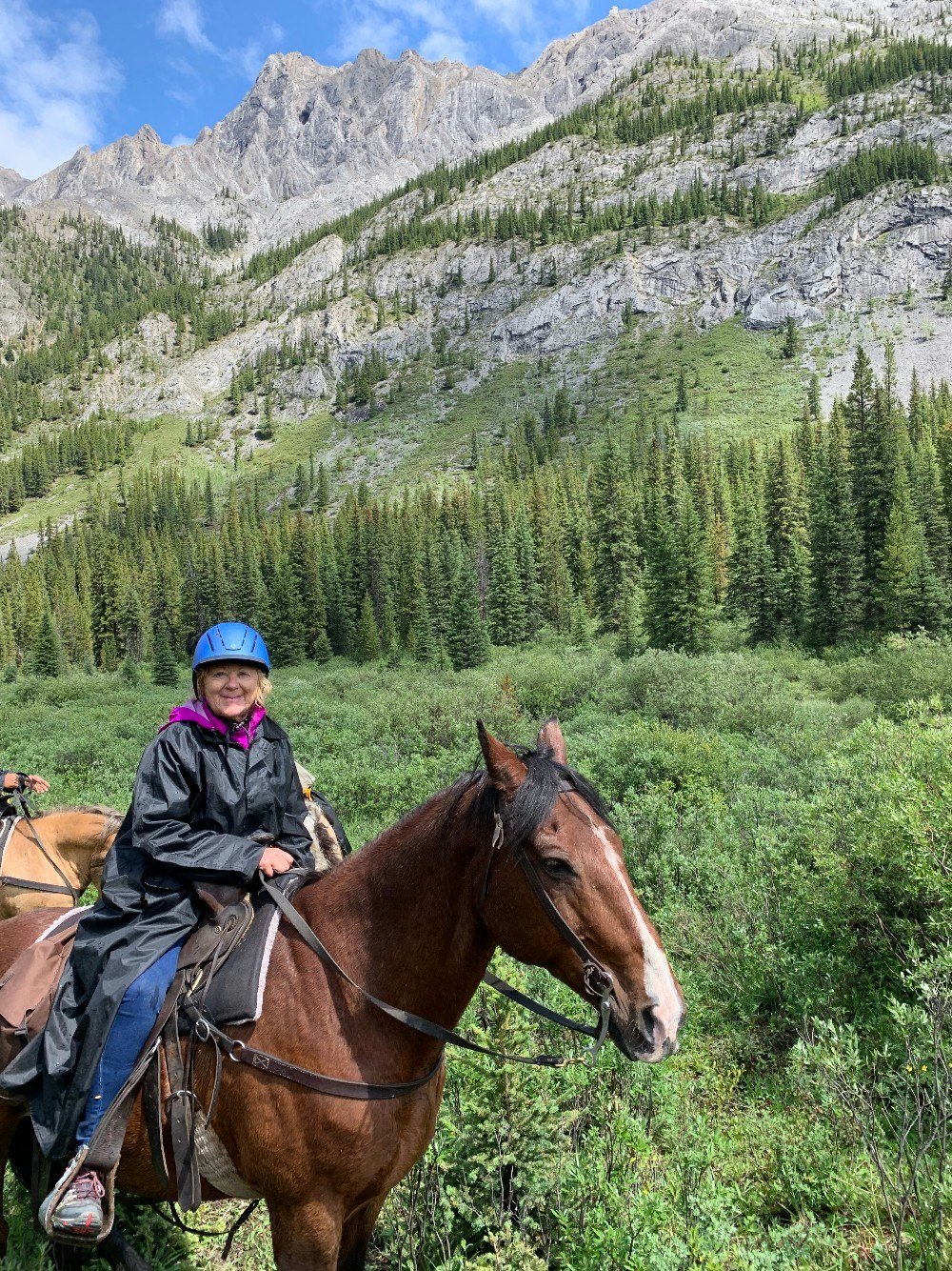 Isabel on horseback in the countryside of Southern Alberta