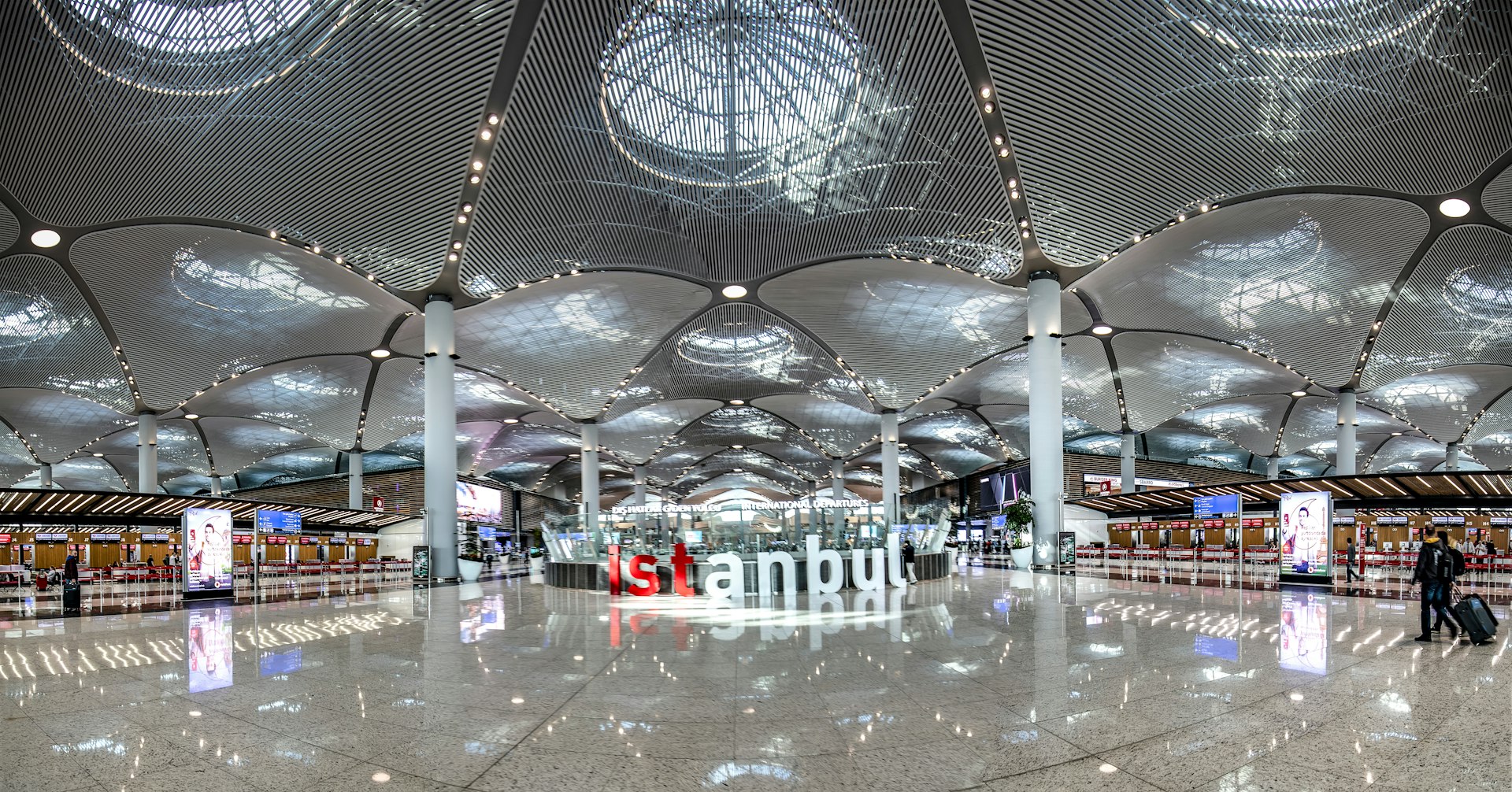 New Istanbul Airport Terminal. Third Istanbul Airport. Panaroma