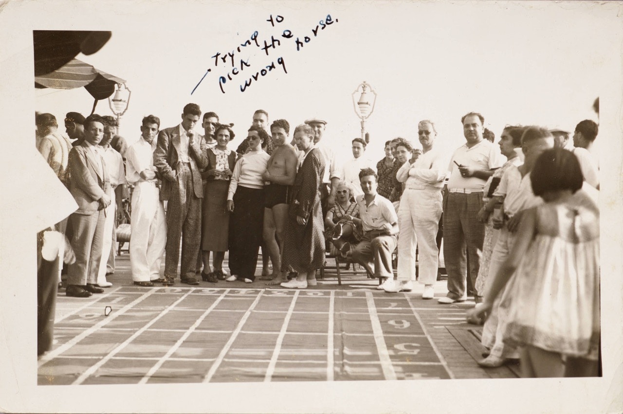 J. D. Salinger on the deck of the M.S. Kungsholm, 1941
