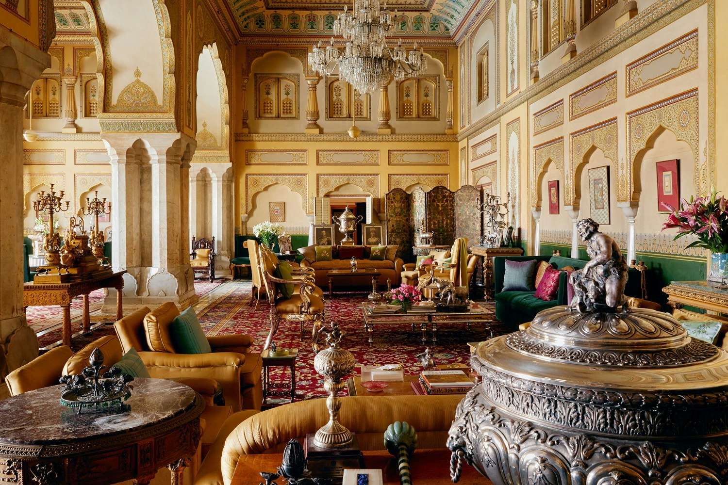 The living room of the City of Jaipur Palace