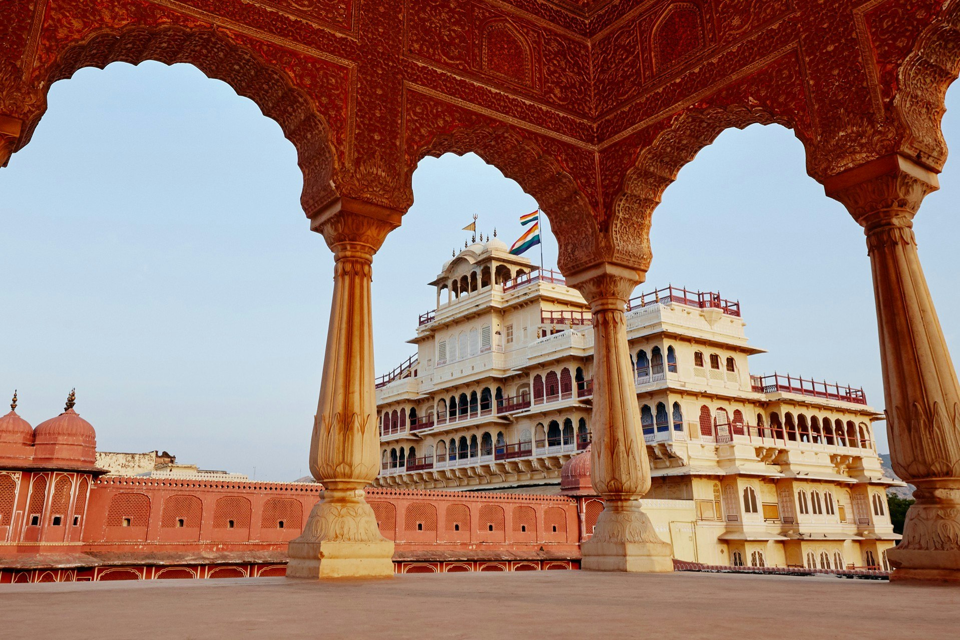 The exterior of the City Palace of Jaipur