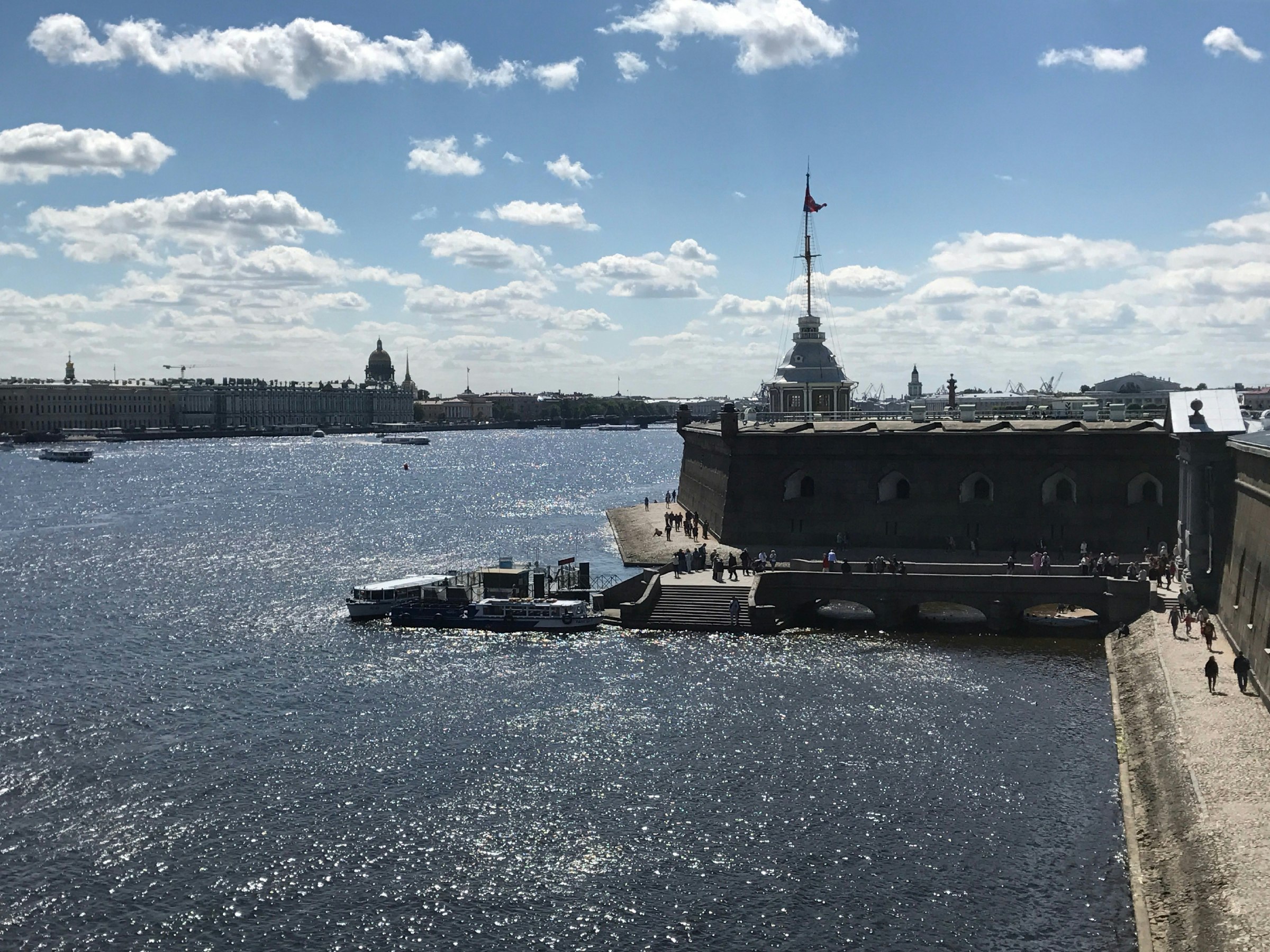 Naryshkin Bastion seen from across the Neva river in St Petersburg.jpg