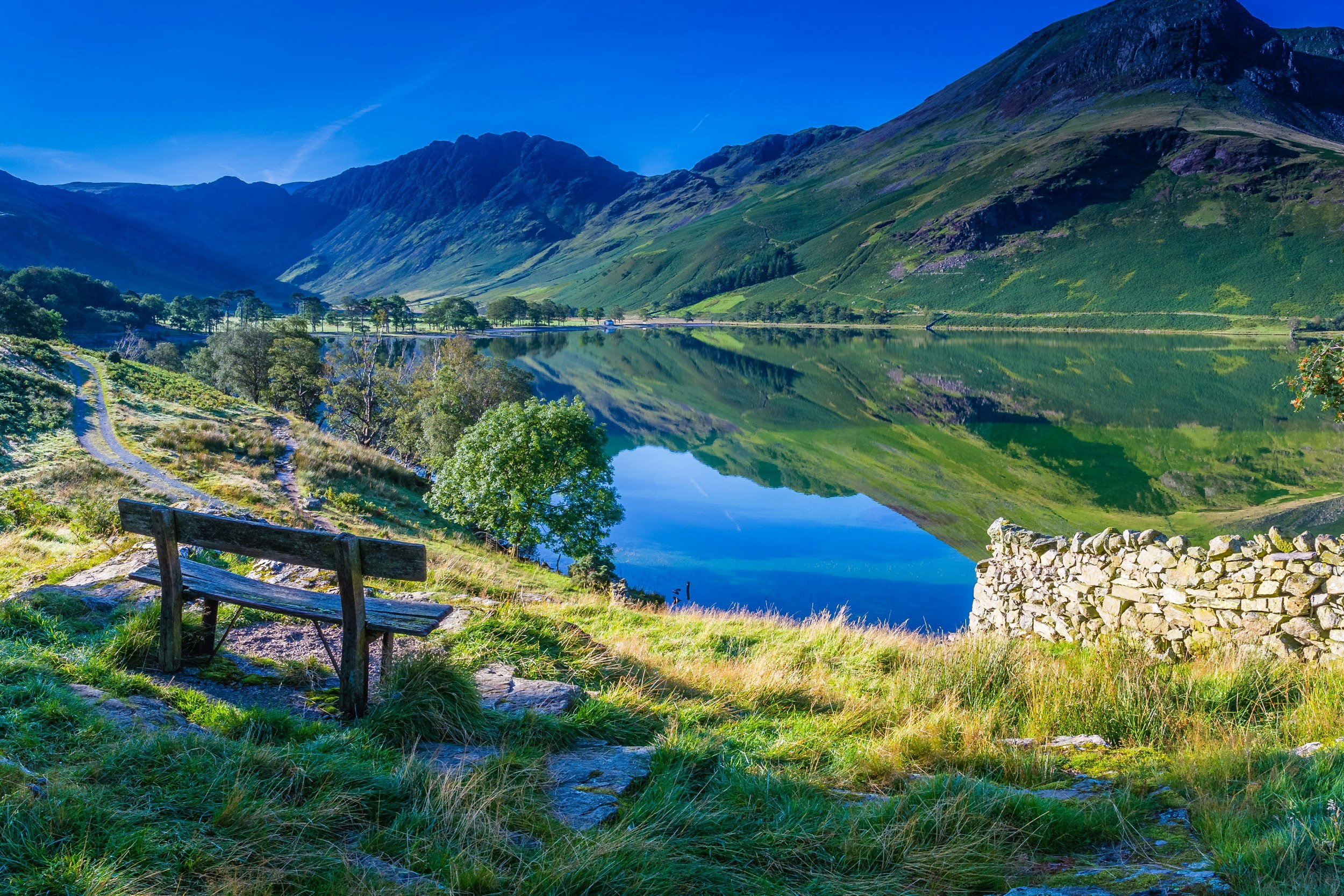 A view of Lake District in England