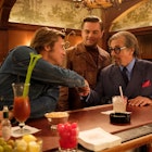 Leonardo DiCaprio, Brad Pitt & Al Pacino in Columbia Pictures’ Once Upon a Time...in Hollywood shot at Musso & Frank Photo by Andrew Cooper Copyright 2019 CTMG, Inc. All Rights Reserved..jpg