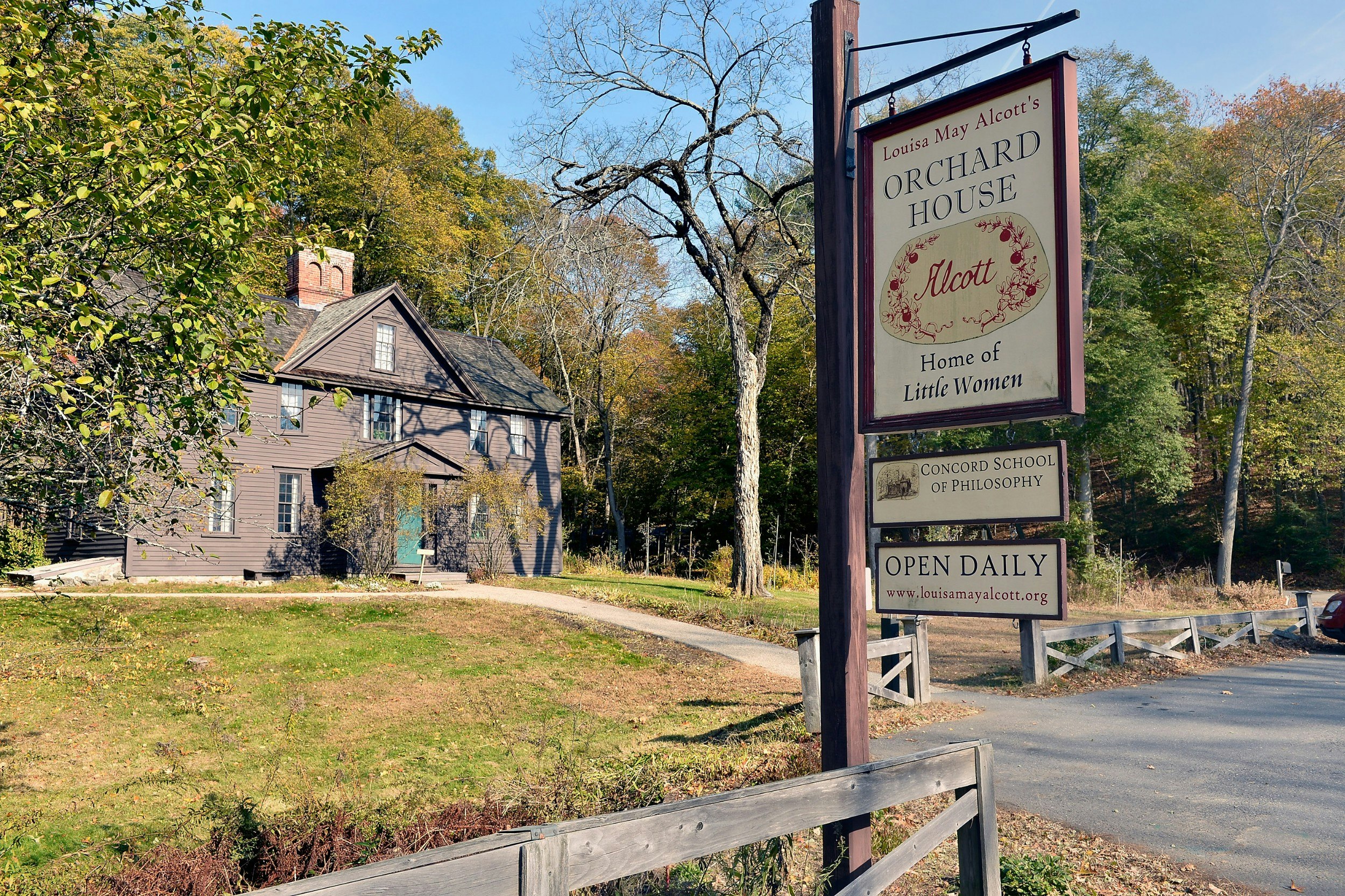 The Orchard House in Concord is the home of Louisa May Alcott