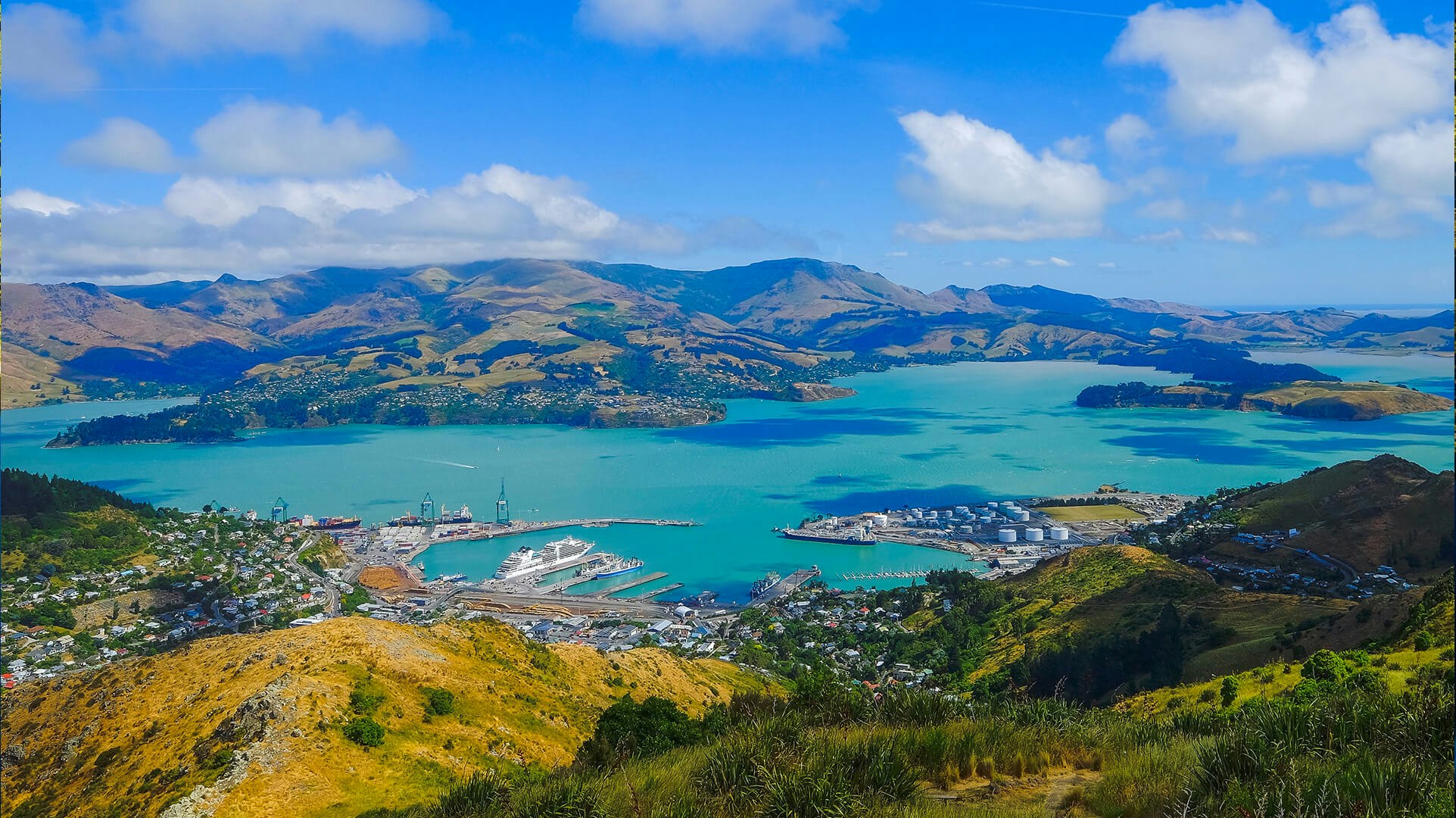 Lyttelton Port and Harbour in Christchurch, New Zealand