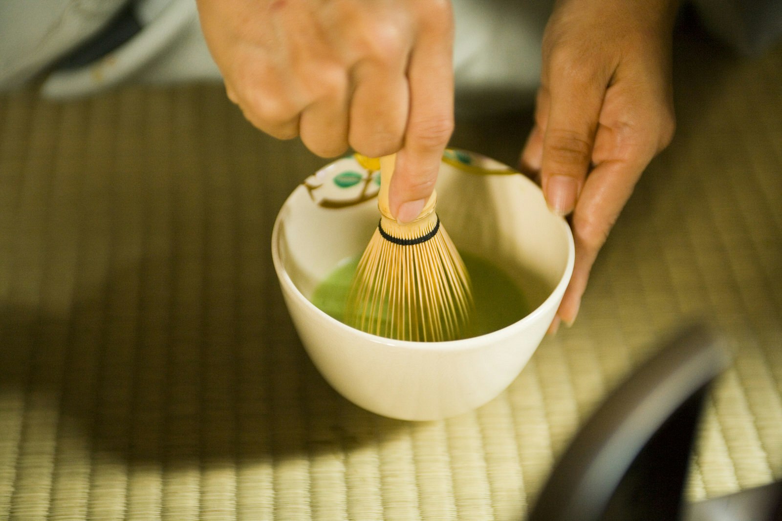 Preparation for tea ceremony at Okitsu Club Tea House in Gosho.