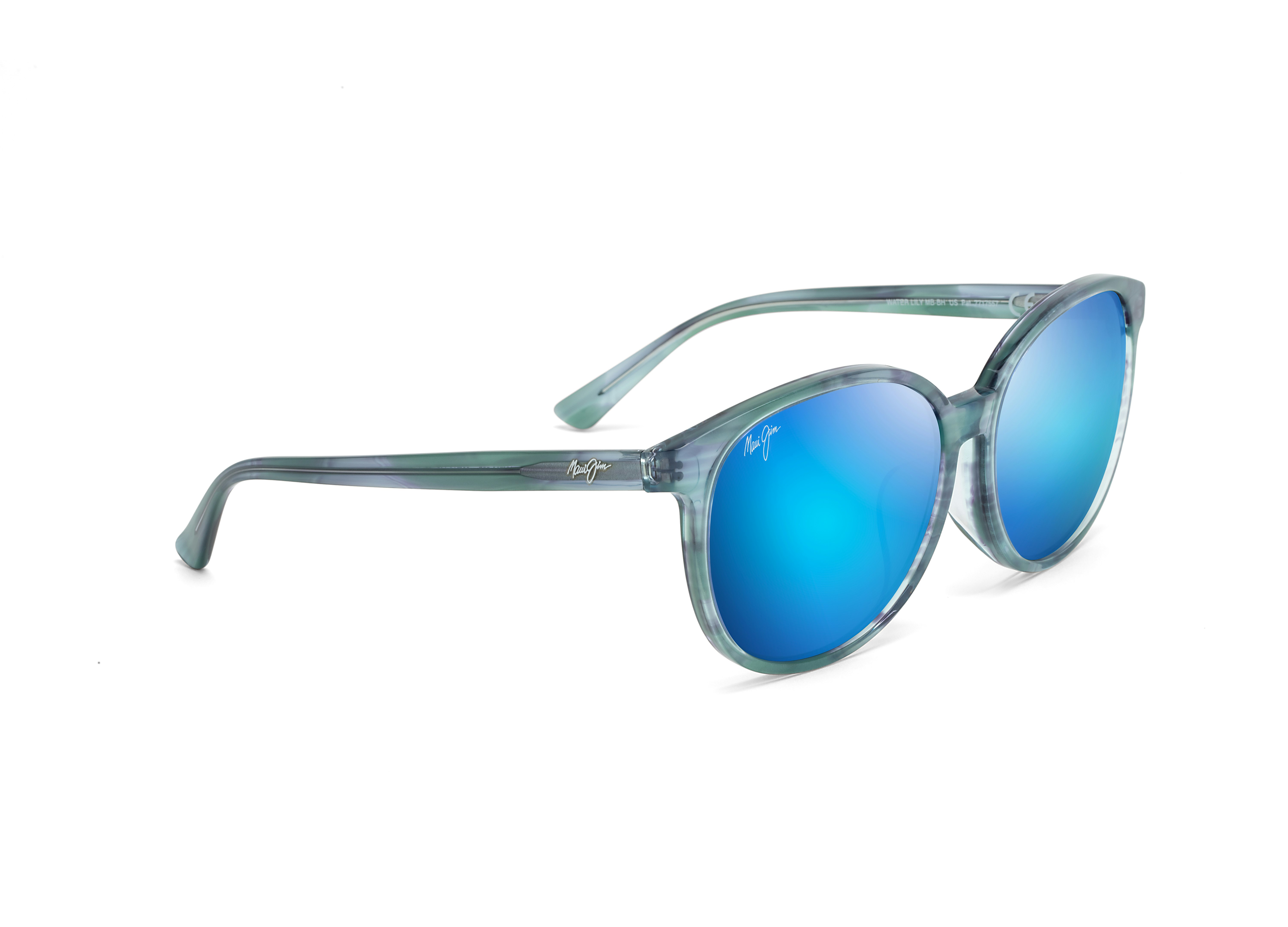 Maui Jim's Water Lily sunglasses - light gray frames with blue reflective lenses