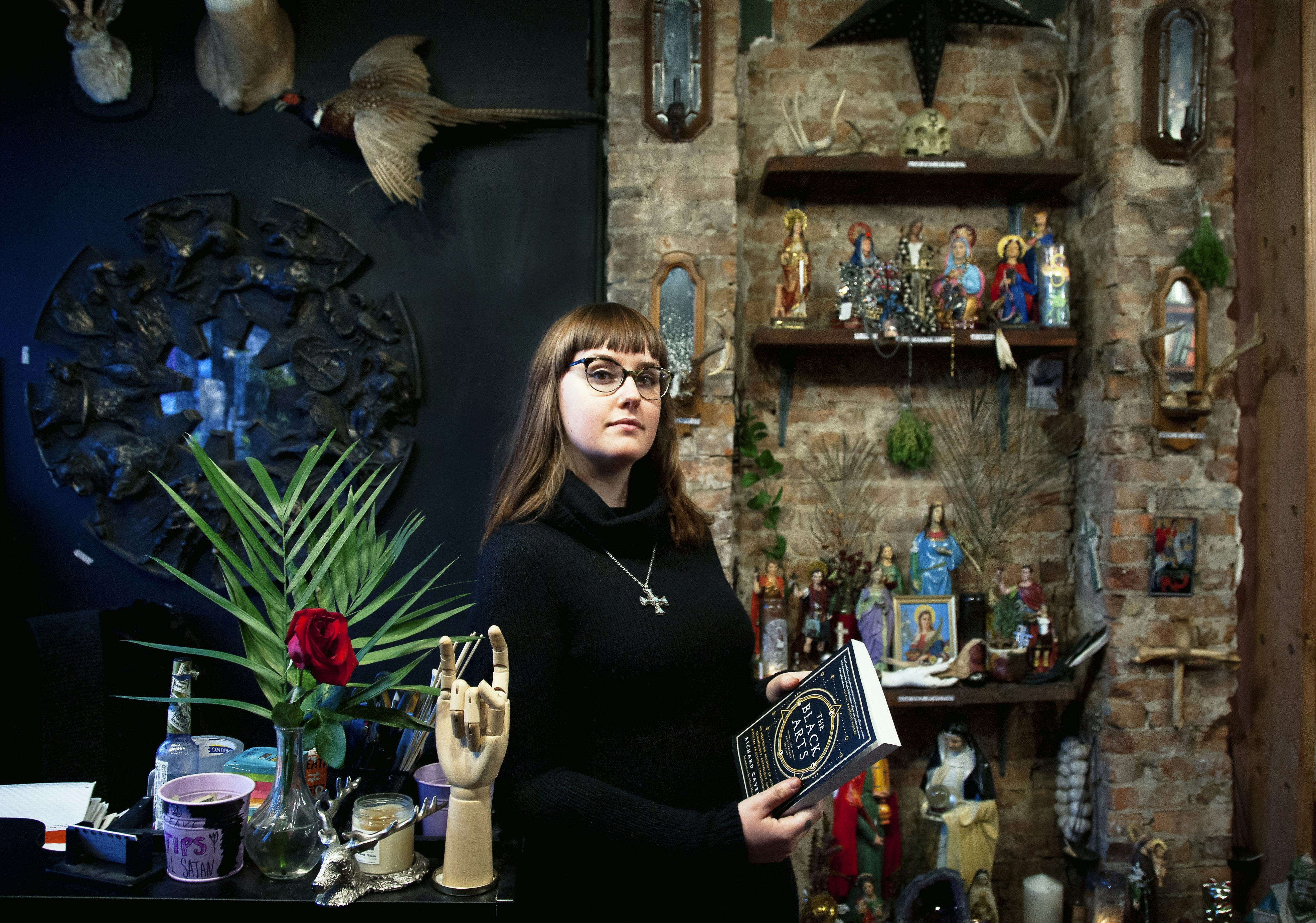 Melissa Madara, co-owner of Catland Books, is a folk witch, herbalist, and skilled scryer who performs readings aimed at finding practical solutions to life's questions