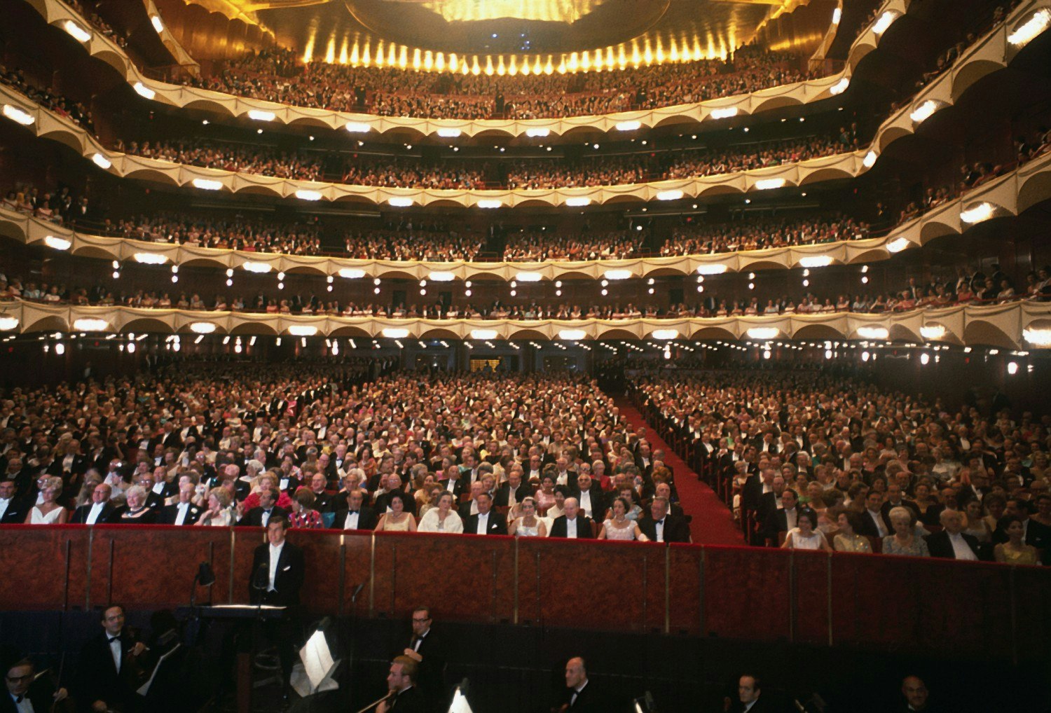 The audience at the Met Opera house in New York