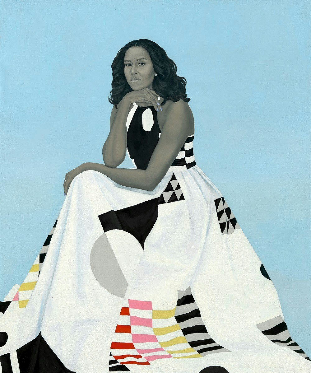 A portrait of Michelle Obama by Amy Sherald