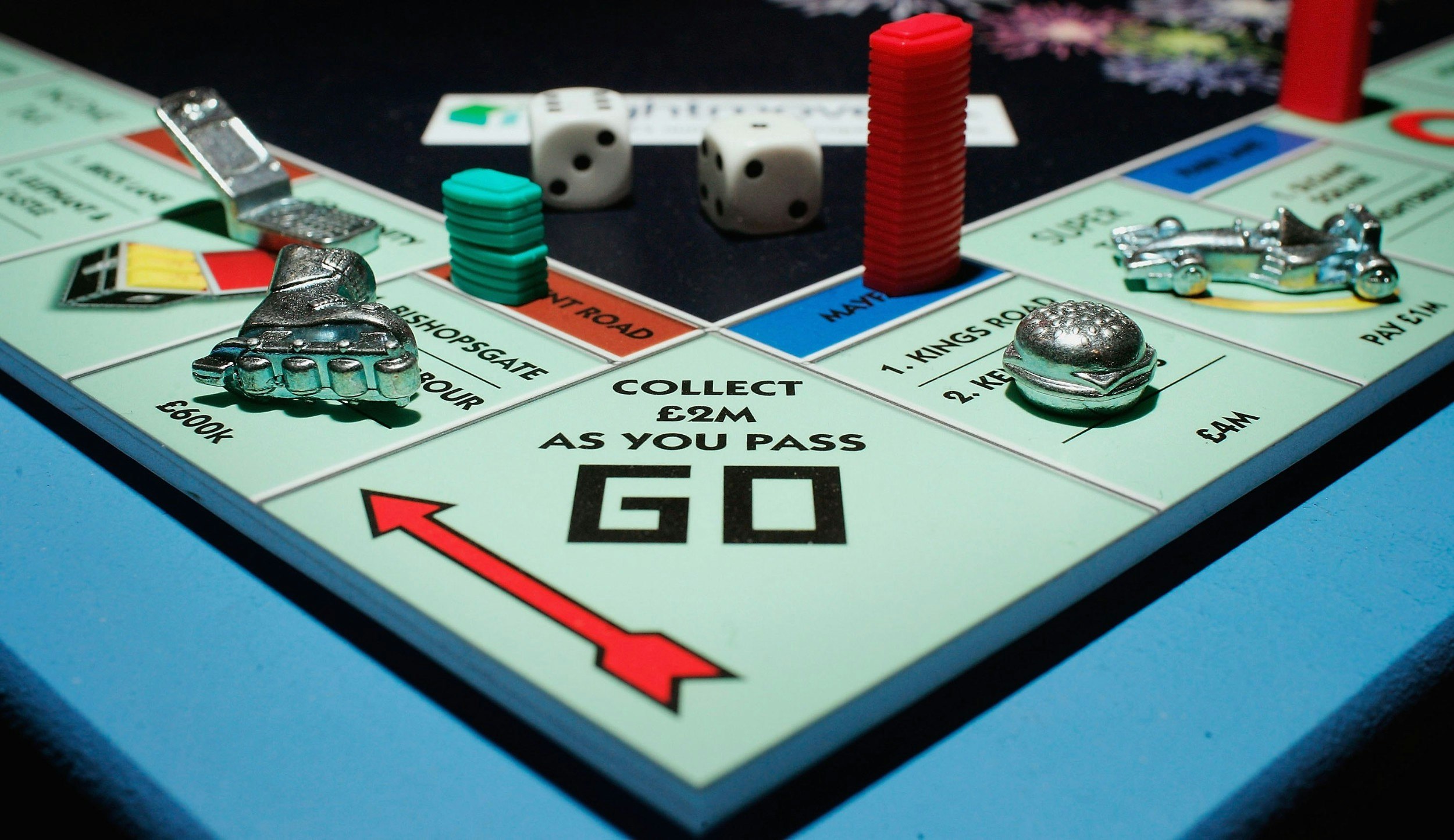 A Monopoly board 