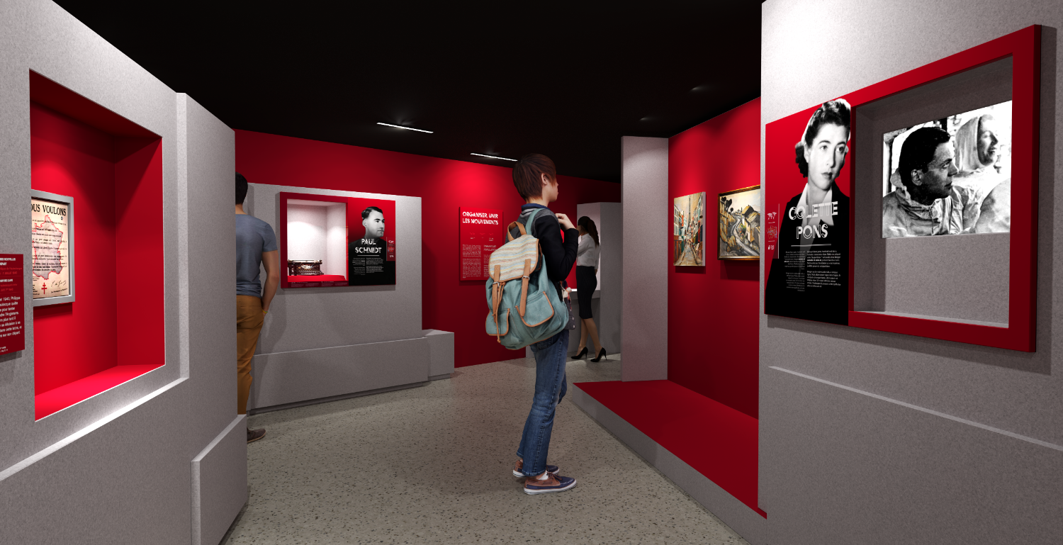 People looking around the new museum in Paris